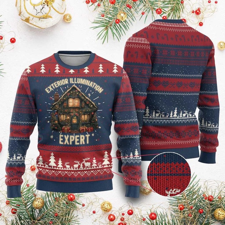 Exterior Illumination Ugly Christmas Sweater Great Xmas Holiday Jumper Gifts For Him