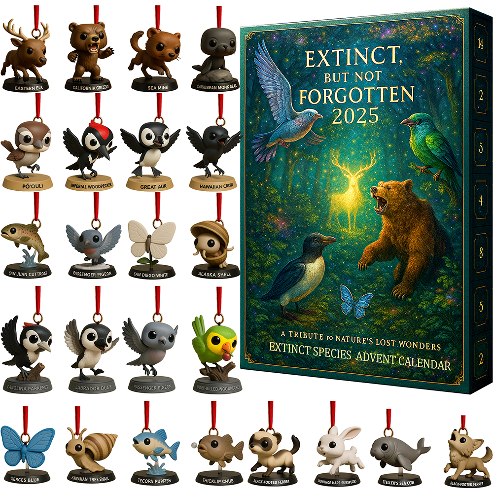 Extinct Not Forgotten Species Advent Calendar 2025 24-Day Countdown Cool Secret Santa Gifts
