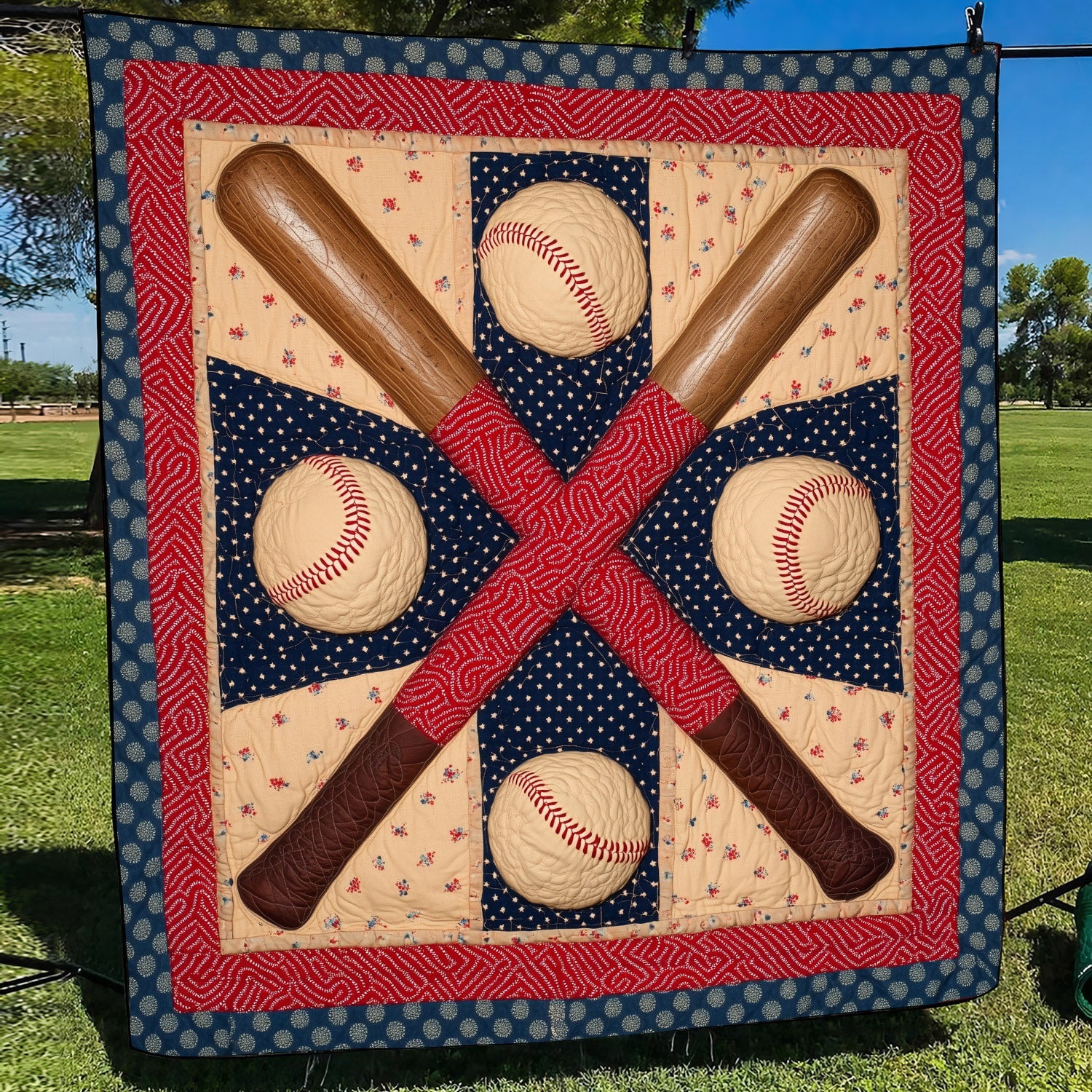 Extra Innings Quilted Blanket Gifts For Baseball Players