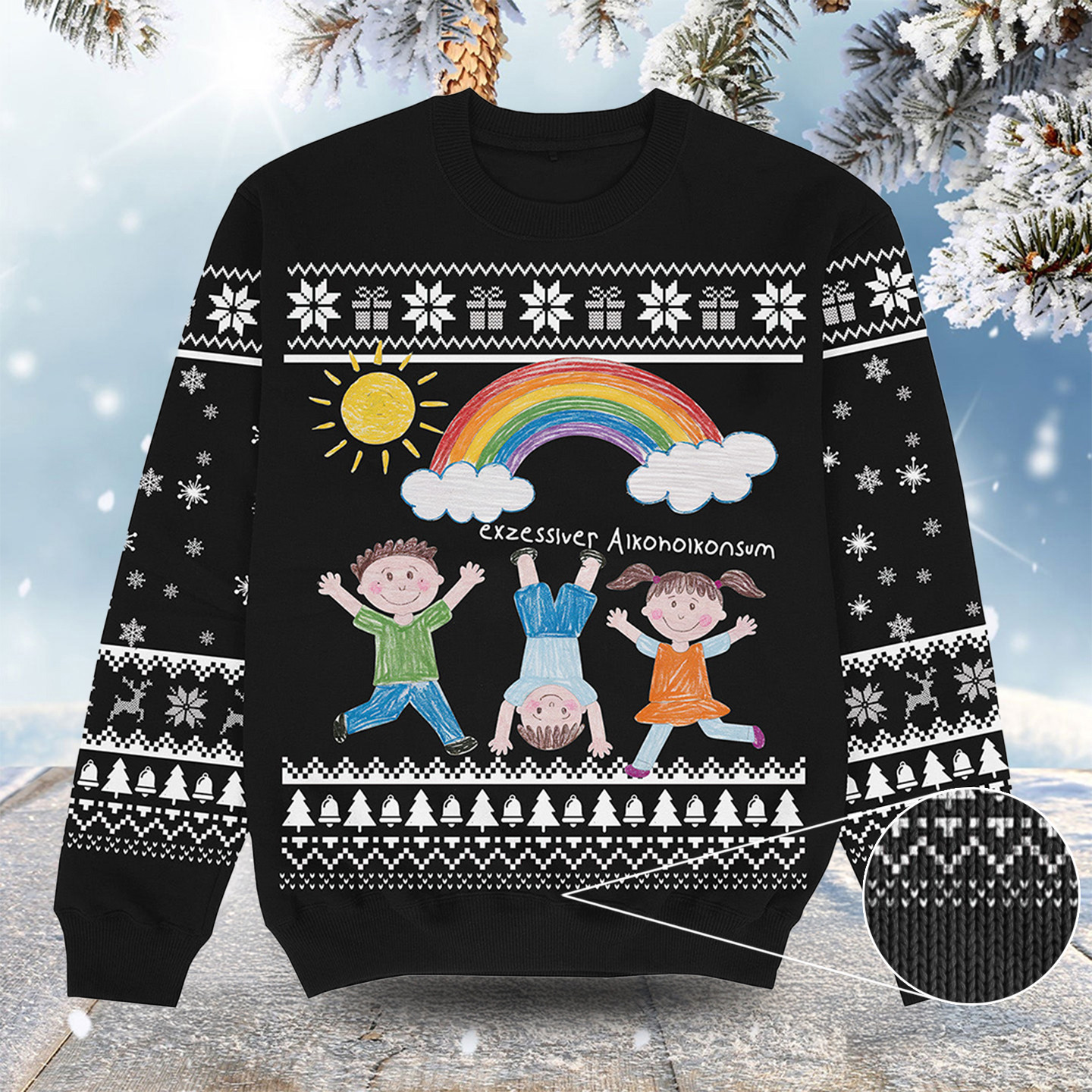 Exzessiver Alkoholkonsum Christmas Ugly Sweater Cute Christmas Clothing Fun Gift For Brother