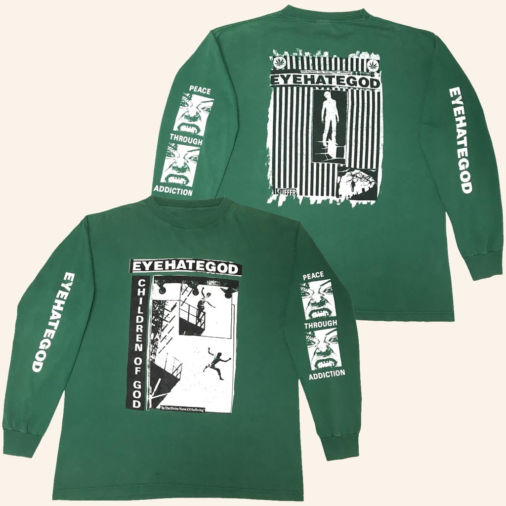 Eyehategod Merch Eyehategod Children Of God Long Sleeve Shirt Peace Through Addiction Shirt