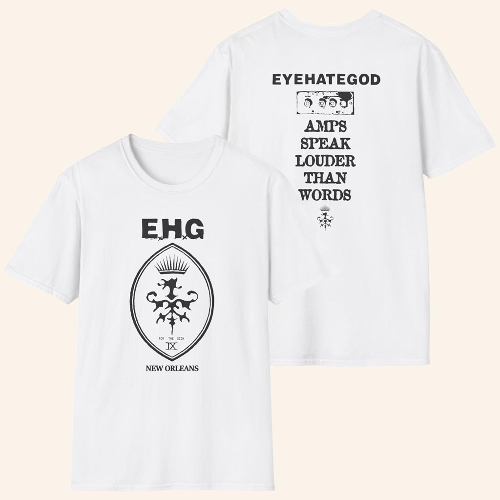 Eyehategod Merch Eyehategod Phoenix Amps Speak Louder Than Words T-Shirt EHG New Orleans Shirt