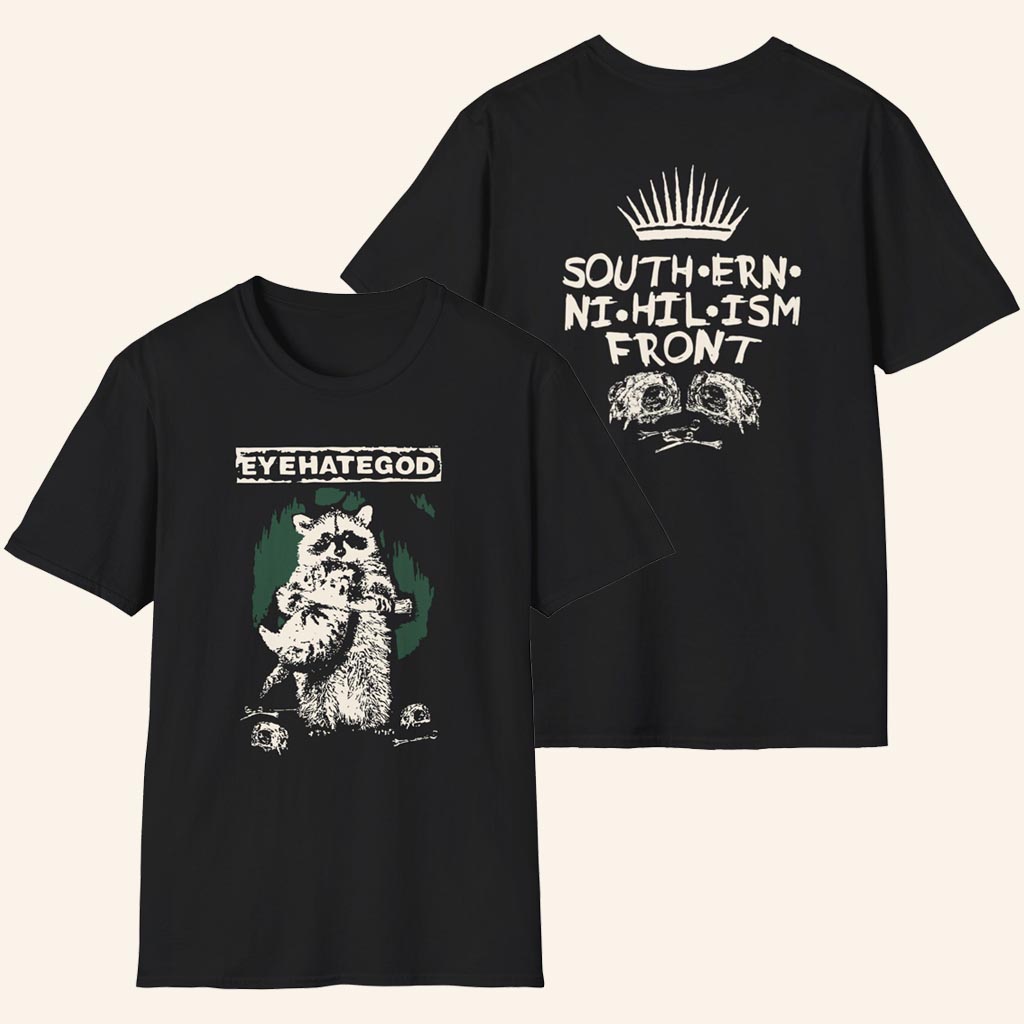 Eyehategod Merch Eyehategod Southern Nihilism Racoon T-Shirt Gifts For Band Fans