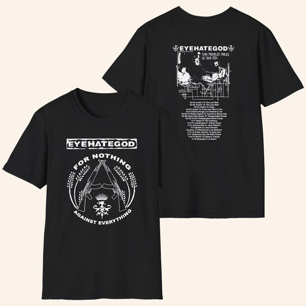 Eyehategod Merch Eyehategod Turn Troubled Tables US Tour T-Shirt Gifts For Band Fans
