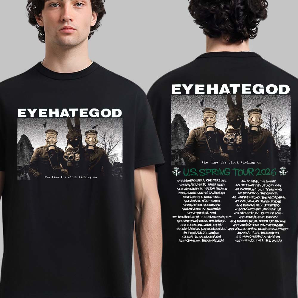 Eyehategod The Time The Clock Ticking On US Spring Tour T-Shirt Music Fan Merch Good Gift For Him