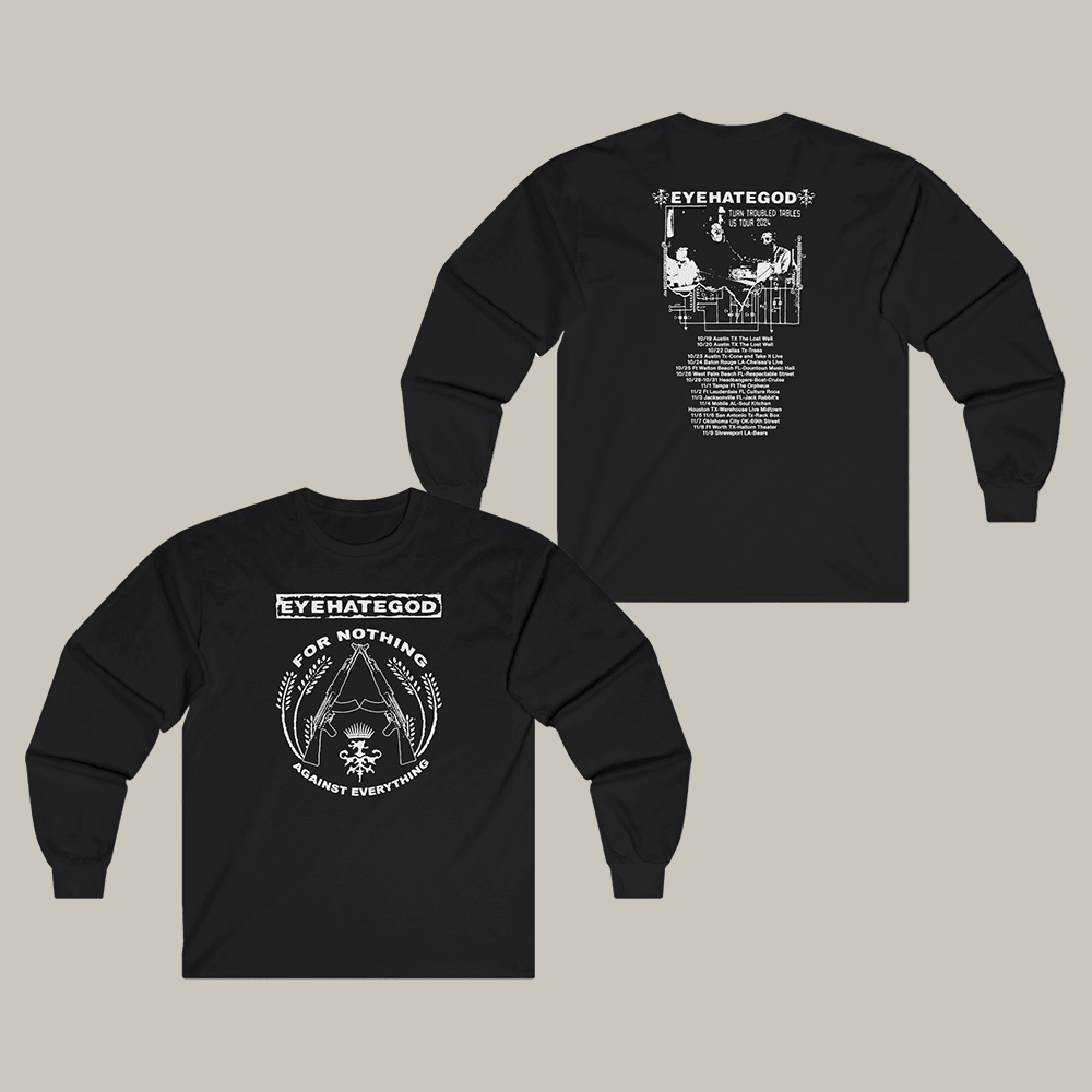 Eyehategod Turn Troubled Tables Us Tour Long Sleeve Shirt Music Themed Eyehategod Clothing