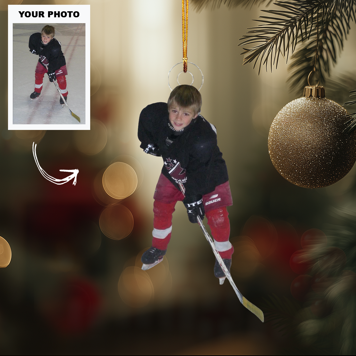 Eyes On The Prize Personalized Photo Mica Ornament Customized Your Photo Ornament Ch