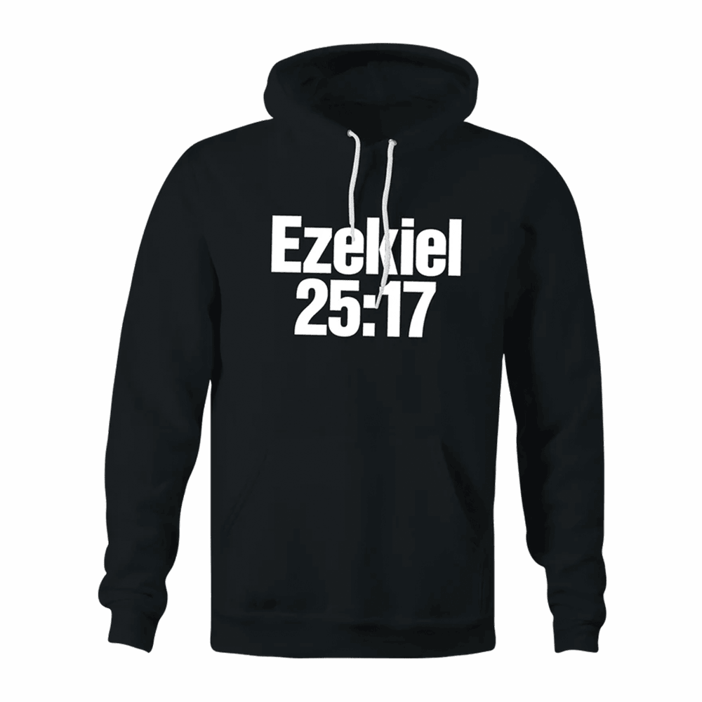 Ezekiel 25 17 Pulp Fiction Hoodie Christian Movie Merch Pulp Fiction Lover Gift For Him