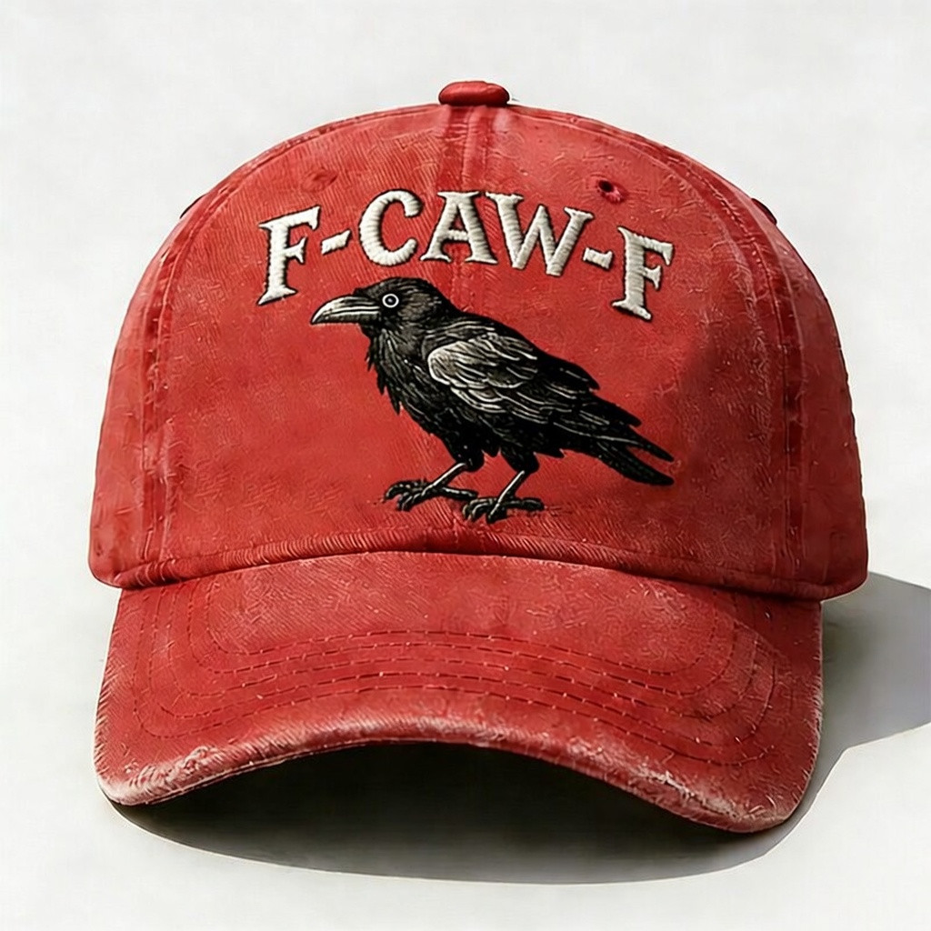 F-Caw-F Baseball Cap Funny Bird Lover Vintage Washed Hat Gift For The Ultimate Crow Pun