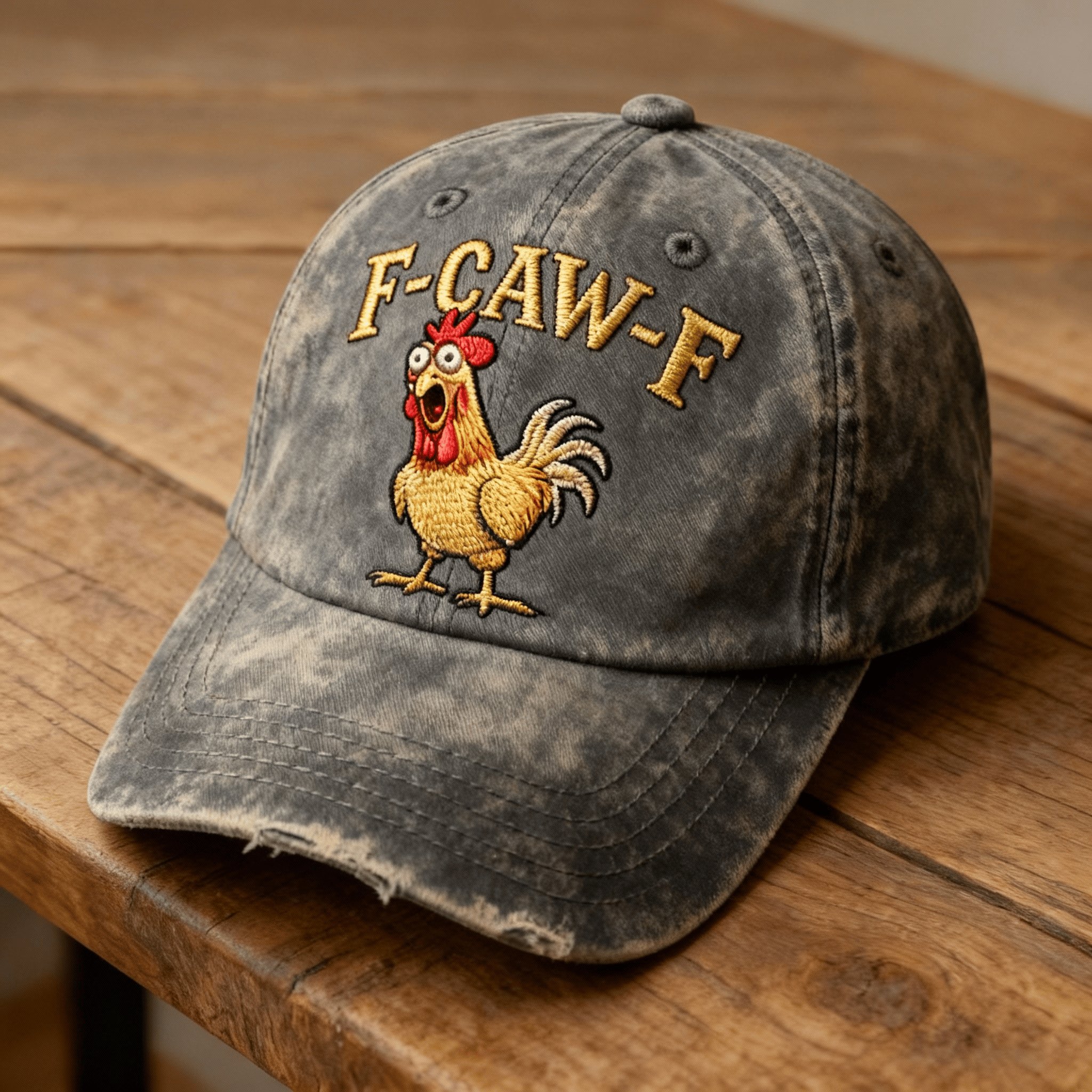 F Caw F Vintage Hat Funny Chicken Baseball Cap Unique Gift For Friends