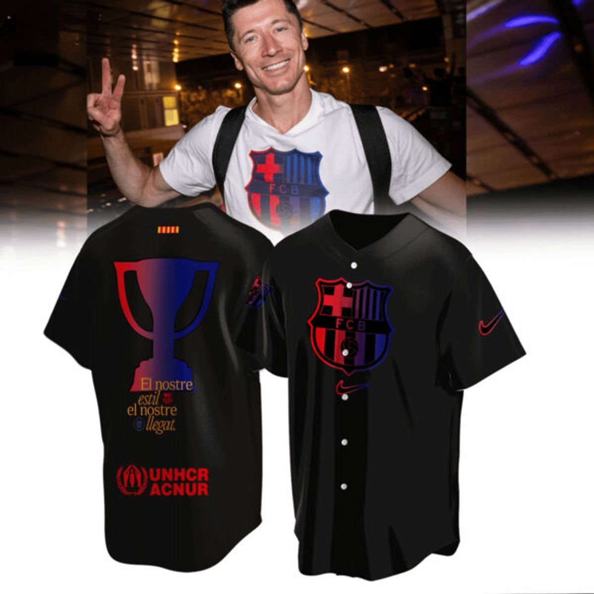 F.C Barcelona La Liga 2025 Champions Baseball Jersey Unique Gifts For Soccer Fans