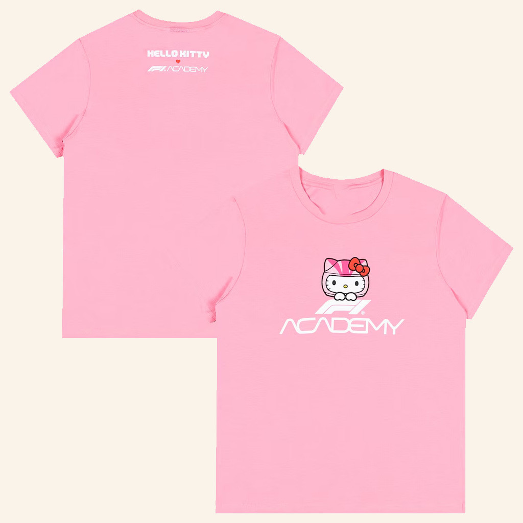 F1 Academy Hello Kitty Merch Formula 1 Academy Hello Kitty Logo T-Shirt Gifts For Girlfriend F1 Academy Hello Kitty Merch Formula 1 Academy Hello Kitty Logo T-Shirt Gifts For Girlfriend
