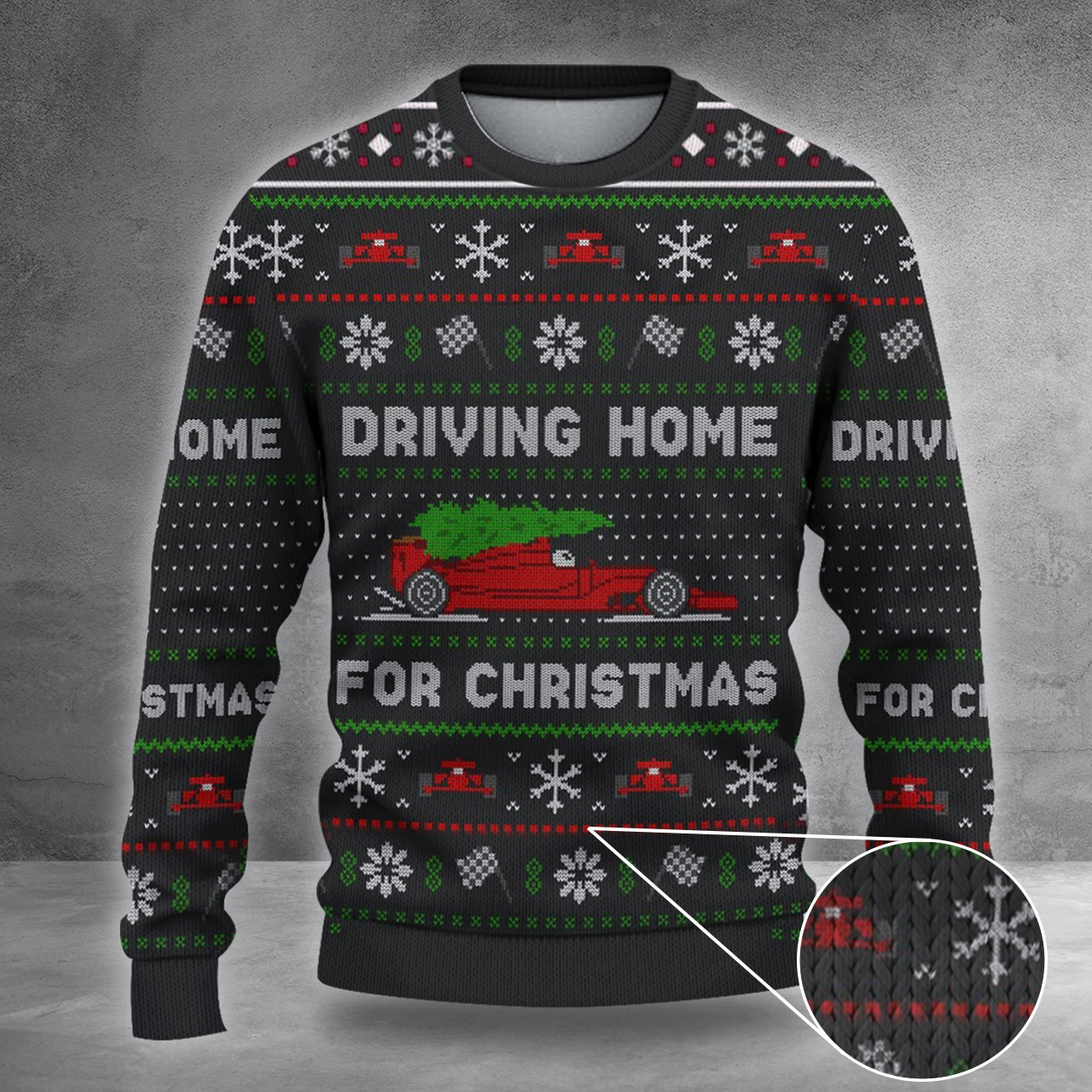 F1 Christmas Sweater F1 Ugly Sweater Driving Home For Christmas Clothing