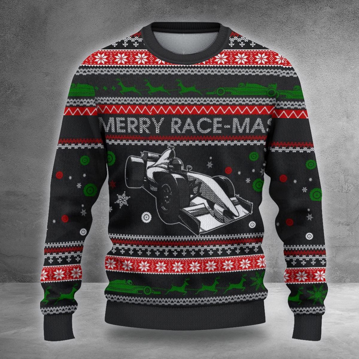 F1 Ugly Christmas Sweater Merry Race Mas Clothing Gift For Race Car Driver