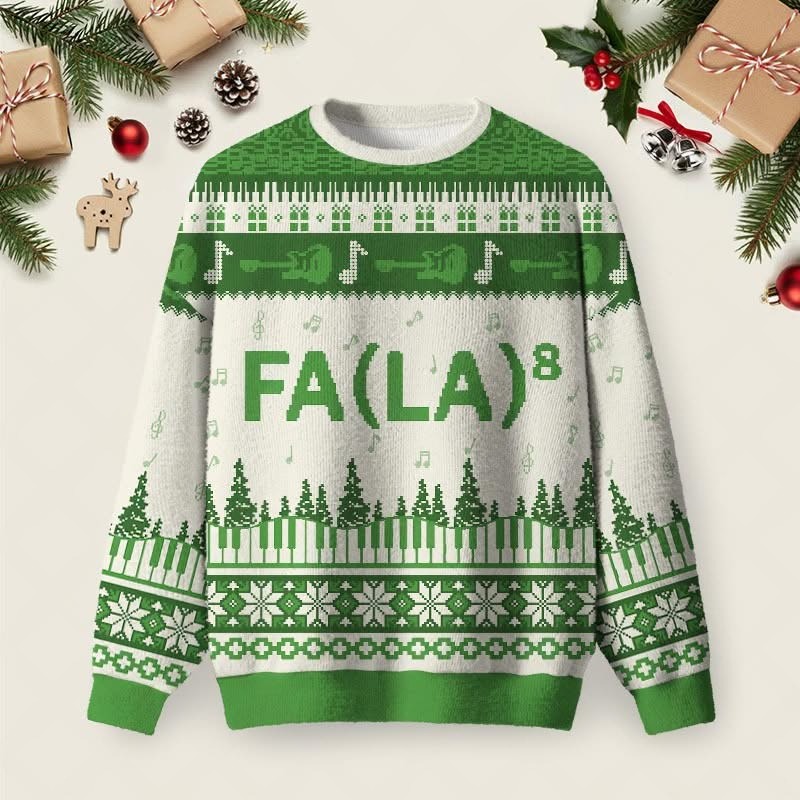 Fa La 8 Christmas Ugly Sweater Funny Music Jumper Xmas Gifts For Music Lovers