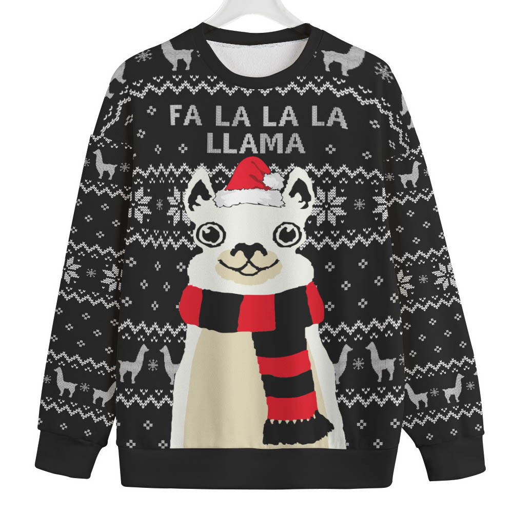 Fa La La La Llama Plus Size Christmas Sweater Special Merch Gift Idea for Festive Celebrations