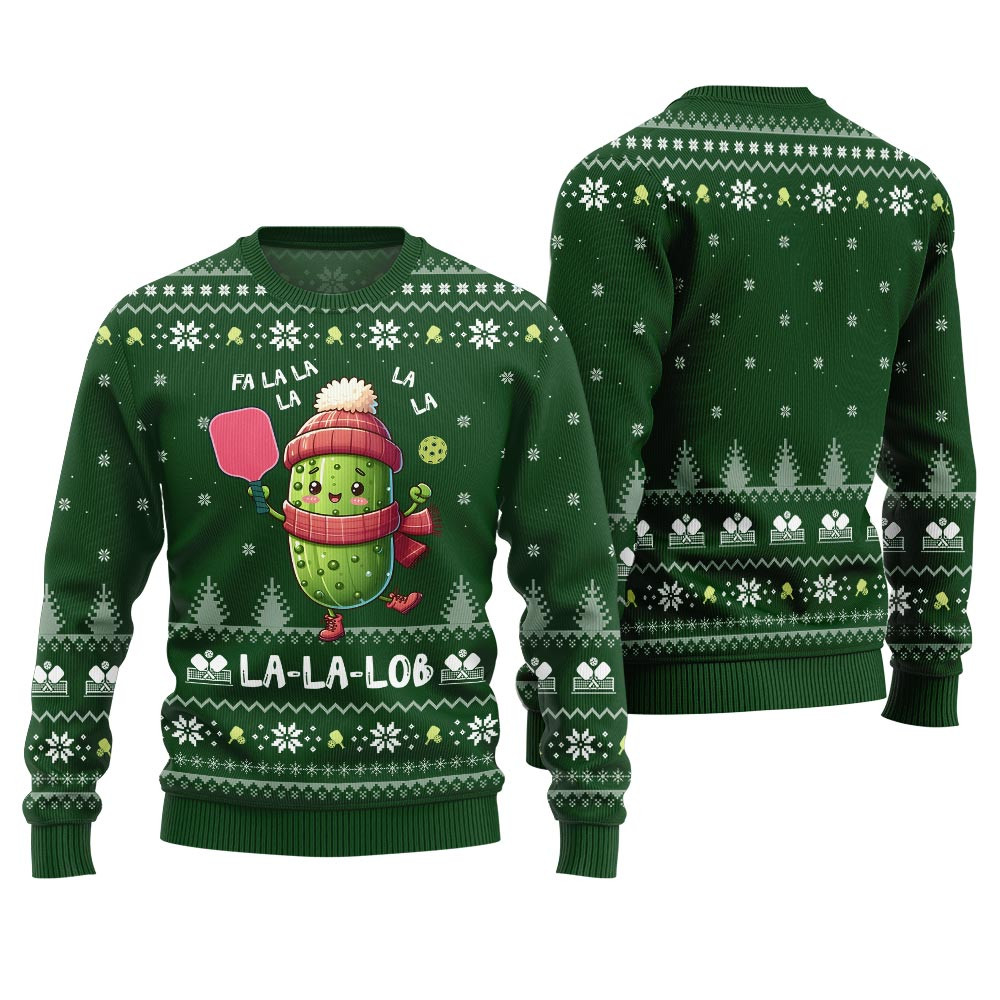 Fa La La La Lob Pickleball Ugly Xmas Sweater Trendy Christmas Sweater for Winter Outfits