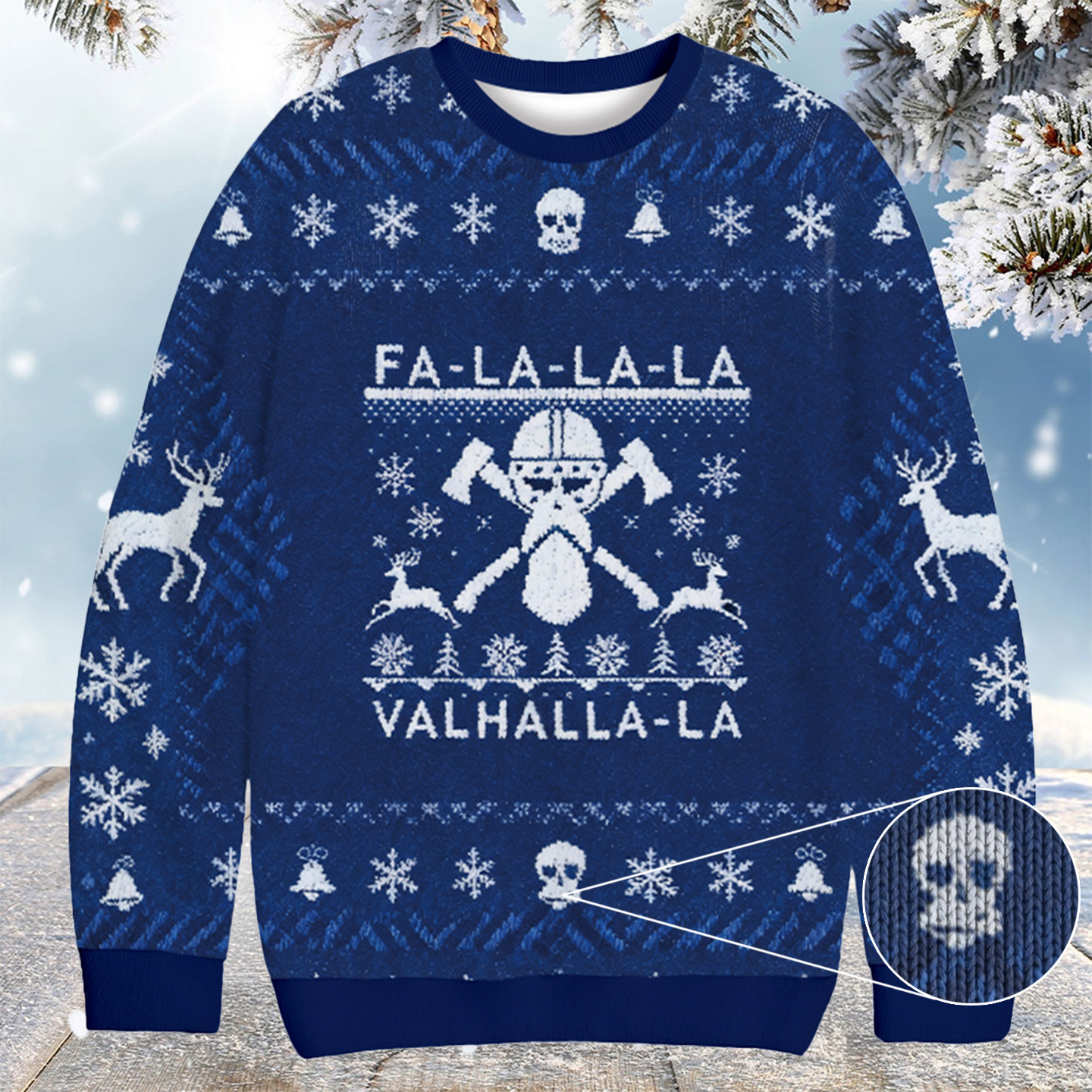 Fa La La La Valhalla La Christmas Ugly Sweater Christmas Gift For Son