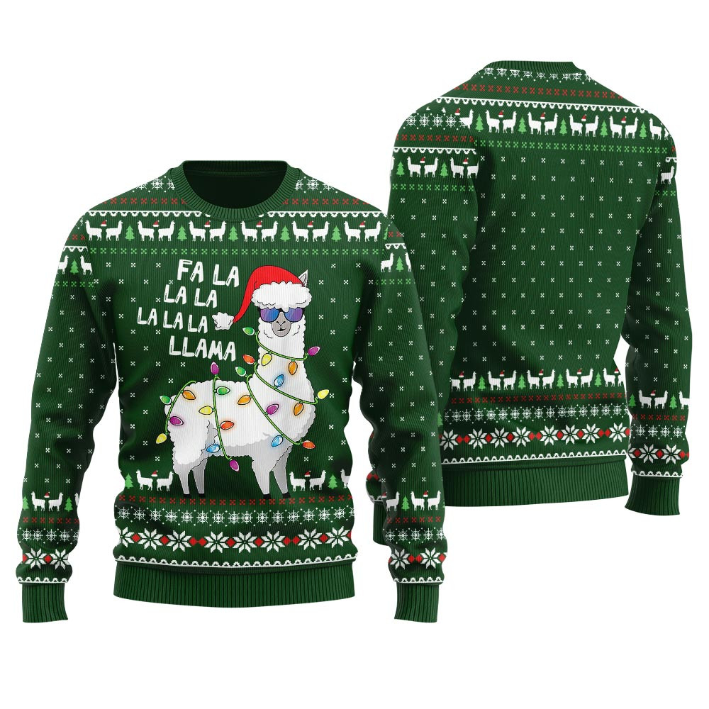 Fa La La Larma Ugly Christmas Sweater Soft Cotton Sweatshirt for Winter Comfort