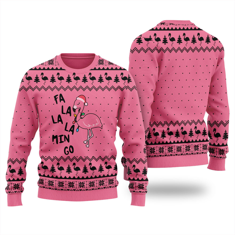 Fa La La Mingo Ugly Christmas Sweater Soft Cotton Sweatshirt for Winter Comfort