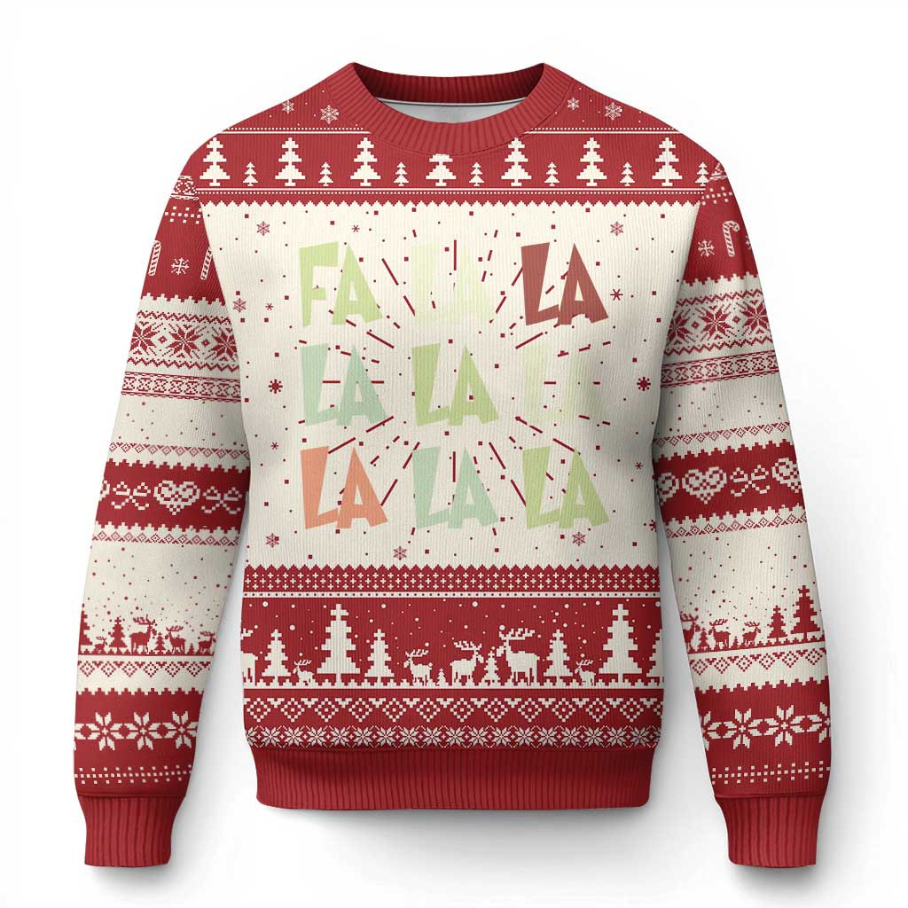 Fa La La Ugly Christmas Sweater Best Holiday Present For People Who Love Music