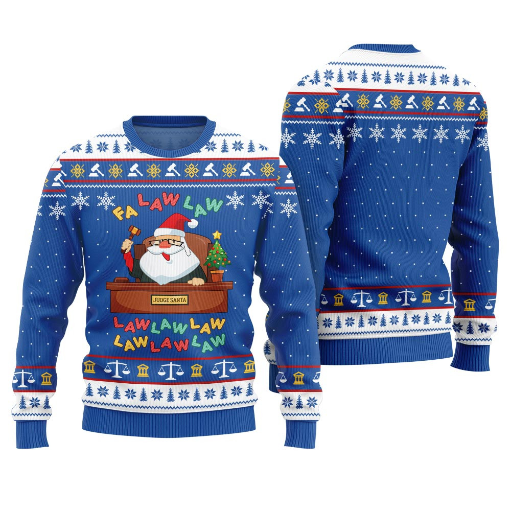 Fa Law Law Lawyer Funny Christmas Sweaters Royal Trendy Christmas Sweater for Winter Outfits