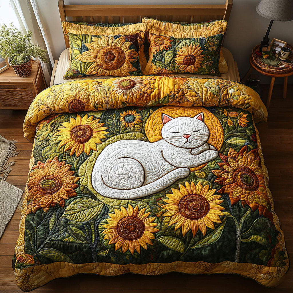 Fable Cat Quilted Bedding Set Beautiful Bedding Merch Gift for a Peaceful Sleep
