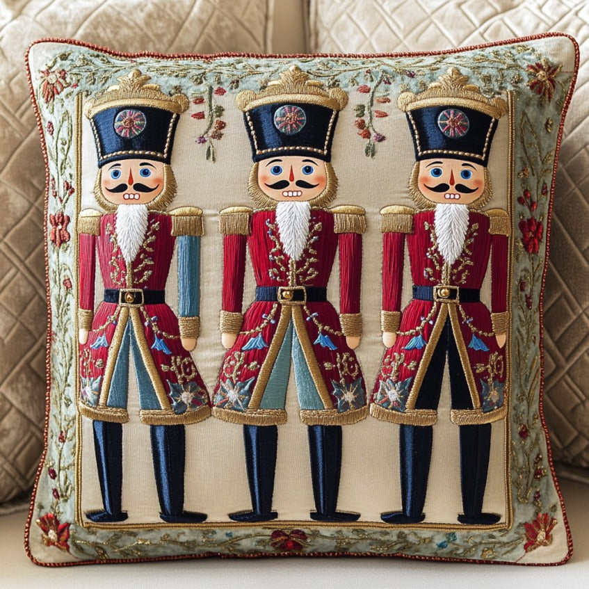 Fabric Nutcrackers Quilt Pillow Case Perfect Pillowcase Gift for Everyday Relaxation