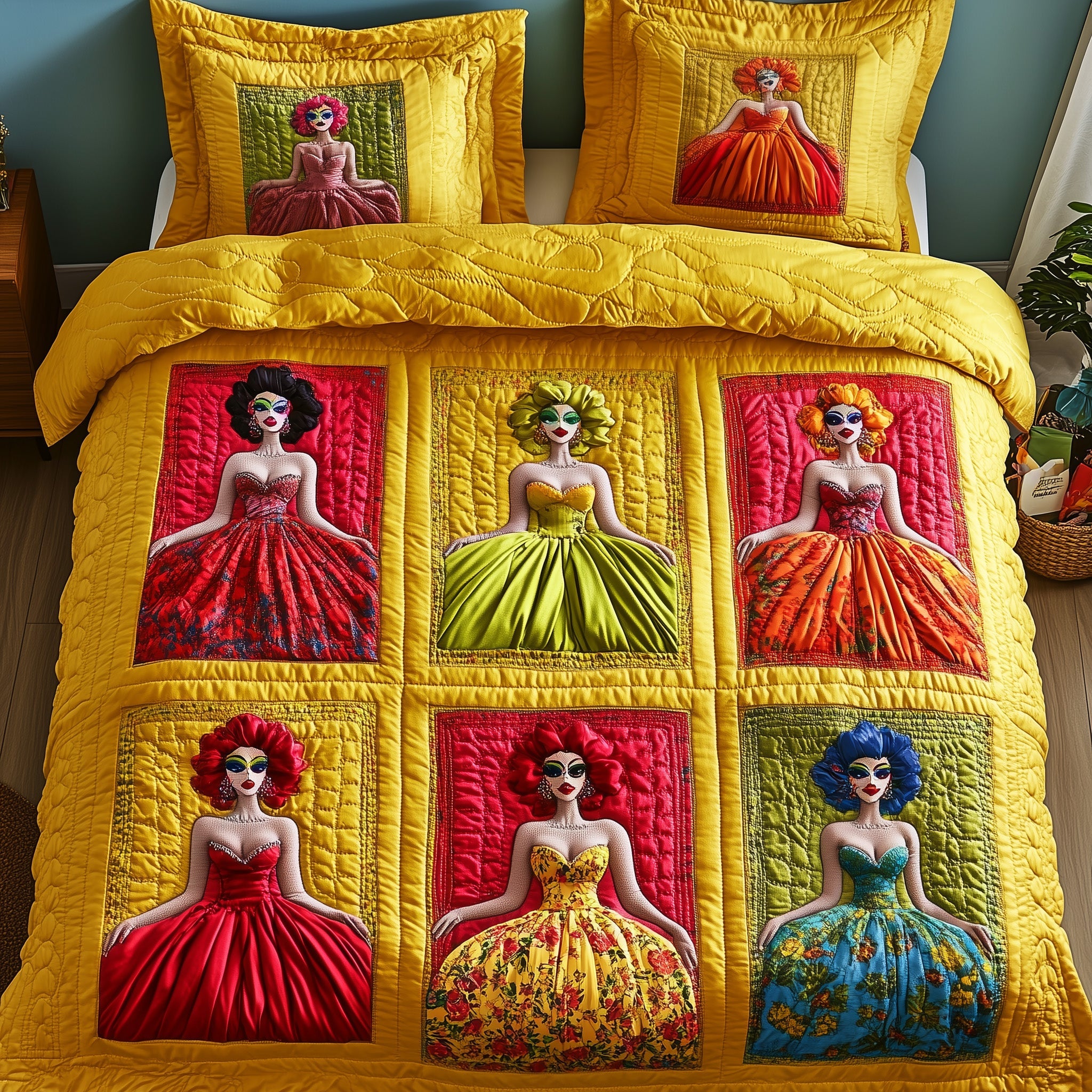 Fabulous Divas Quilted Bedding Set Duvet Cover Bedspread Meaningful Christmas Gifts For Wife