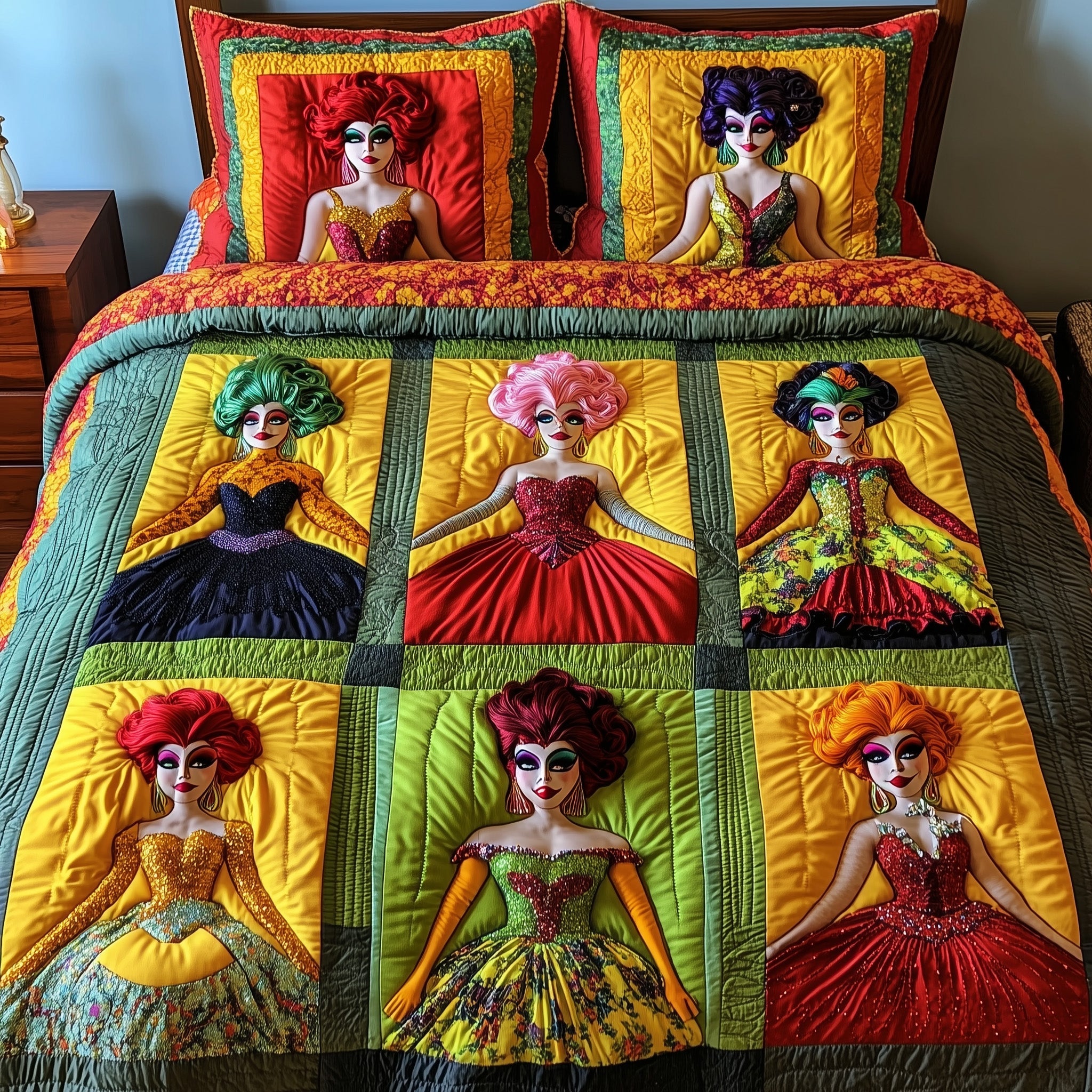 Fabulous Divas Quilted Bedding Set Duvet Cover Bedspread Meaningful Corporate Gifts