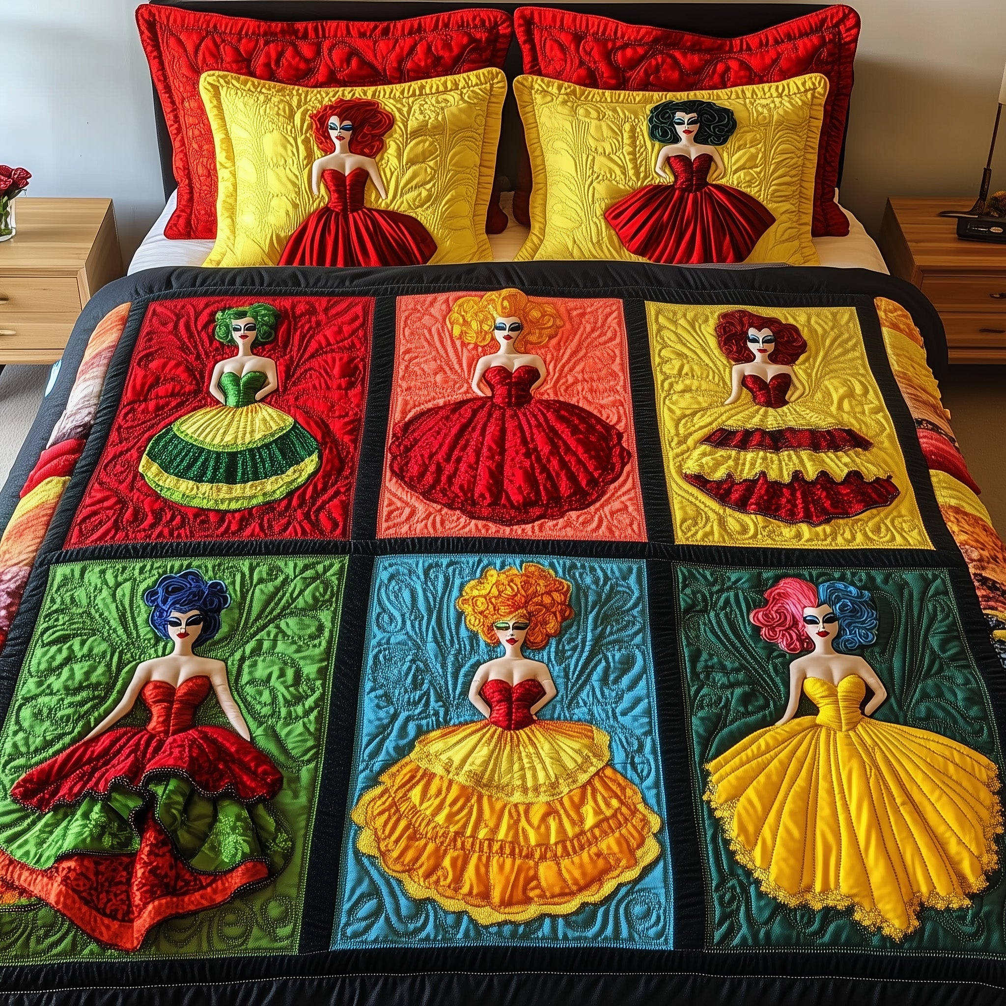 Fabulous Divas Quilted Bedding Set Duvet Cover Bedspread Meaningful Gift For Sons Girlfriend