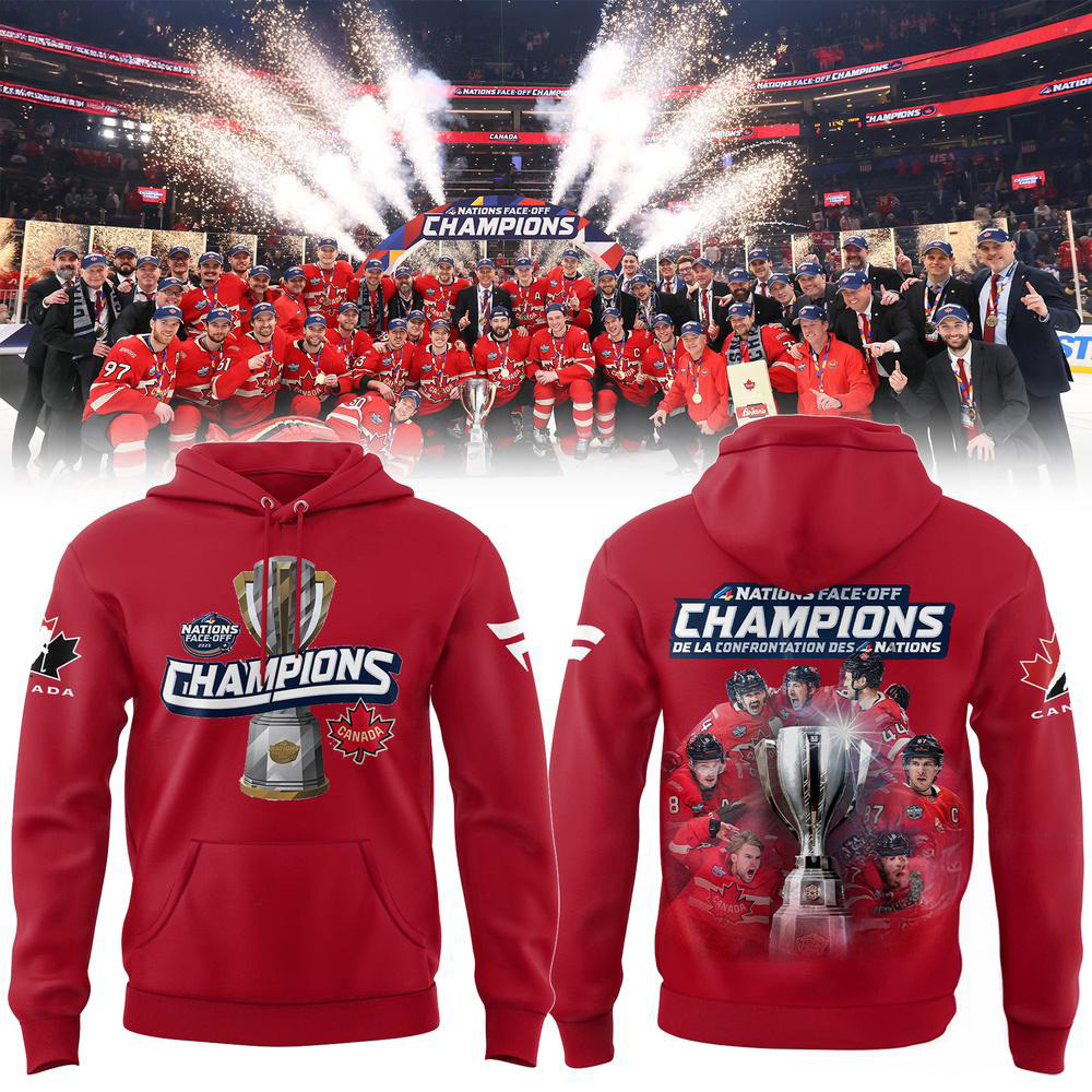 Face-Off Champions 2025 Canada Team Hockey Hoodie Cool Gifts For Hockey Lovers