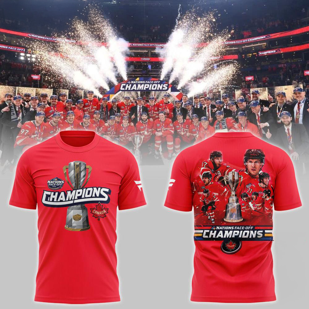 Face-Off Champions 2025 Canada Team Hockey Shirt Cool Gifts For Hockey Lovers