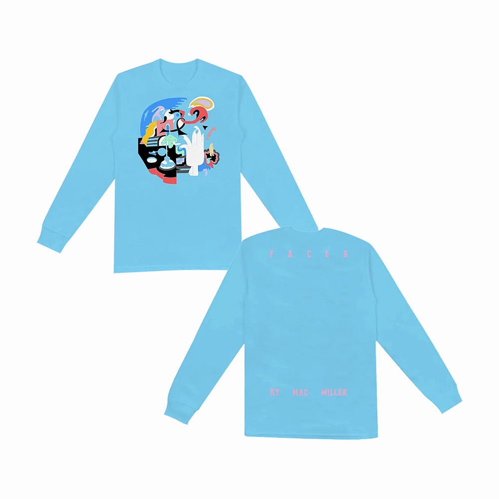 Faces Mac Miller Long Sleeve Shirt Music Concert Merch Best Present For Mac Miller Fans