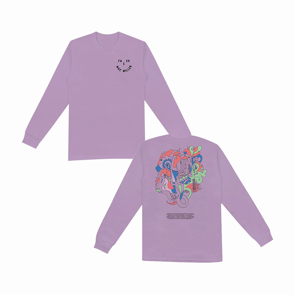 Faces Smile Mac Miller Long Sleeve Shirt Rap Music Apparel Best Gift For Mac Miller Fans