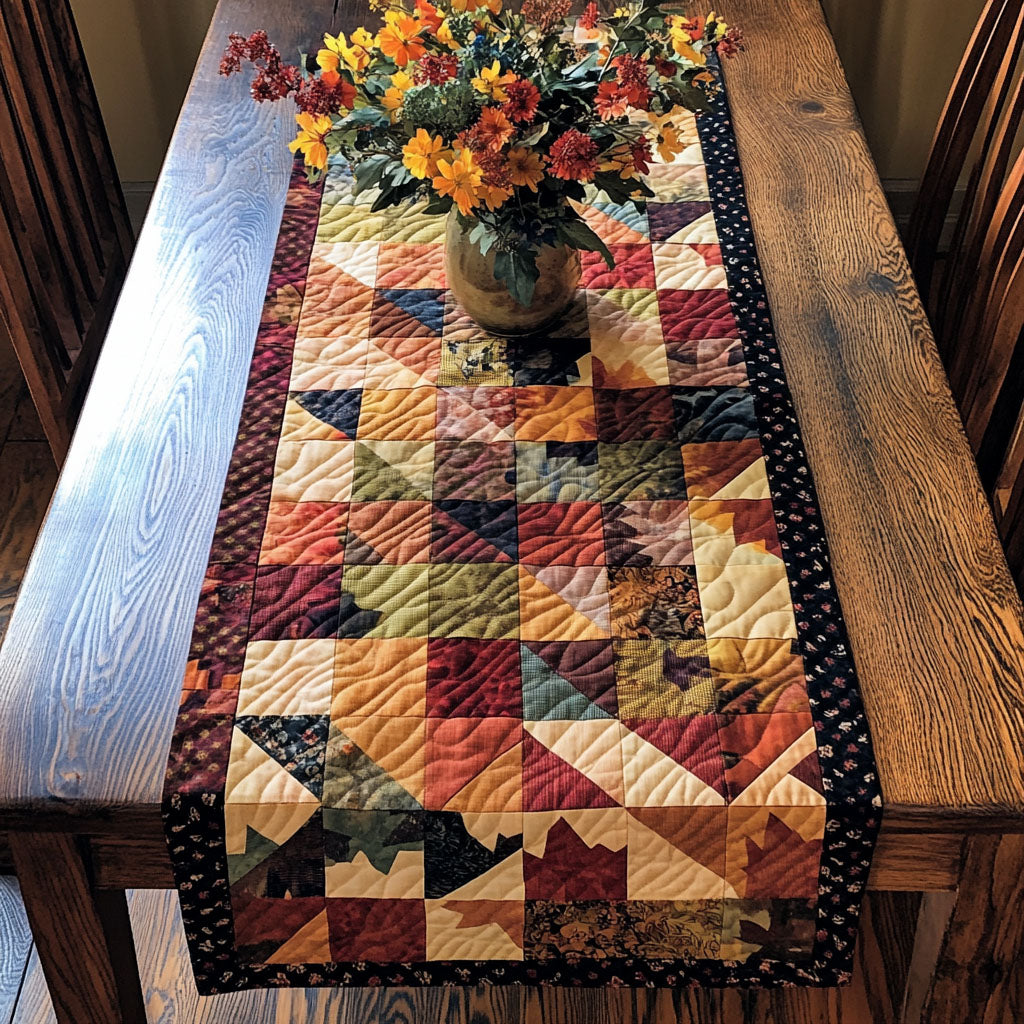Fading Sunlight Quilted Table Runner Fall Decor Table Runner Gifts For Family
