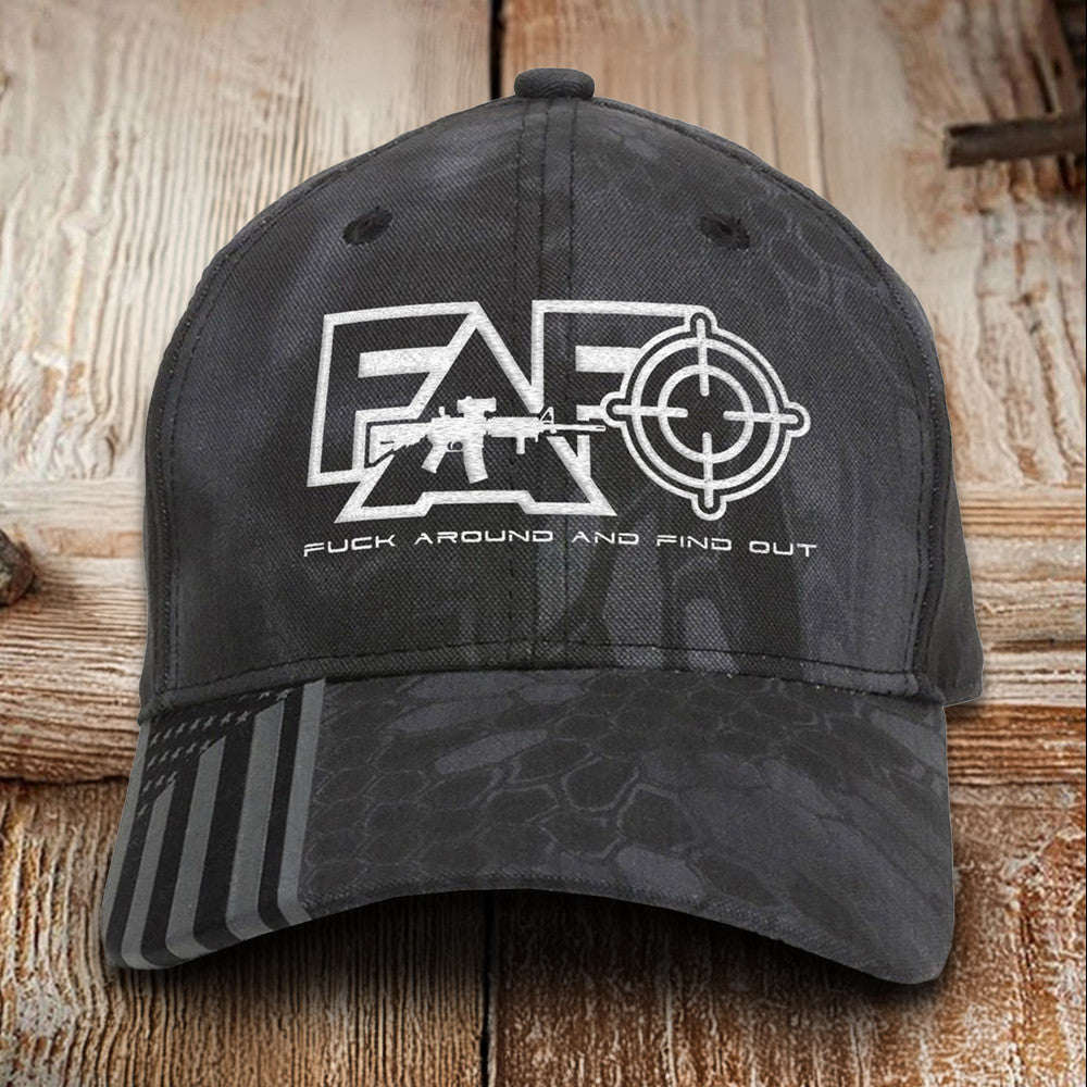 FAFO Fck Around And Find Out Embroidered Hat FAFO Hat Gifts For Gun Lovers FAFO Fck Around And Find Out Embroidered Hat FAFO Hat Gifts For Gun Lovers