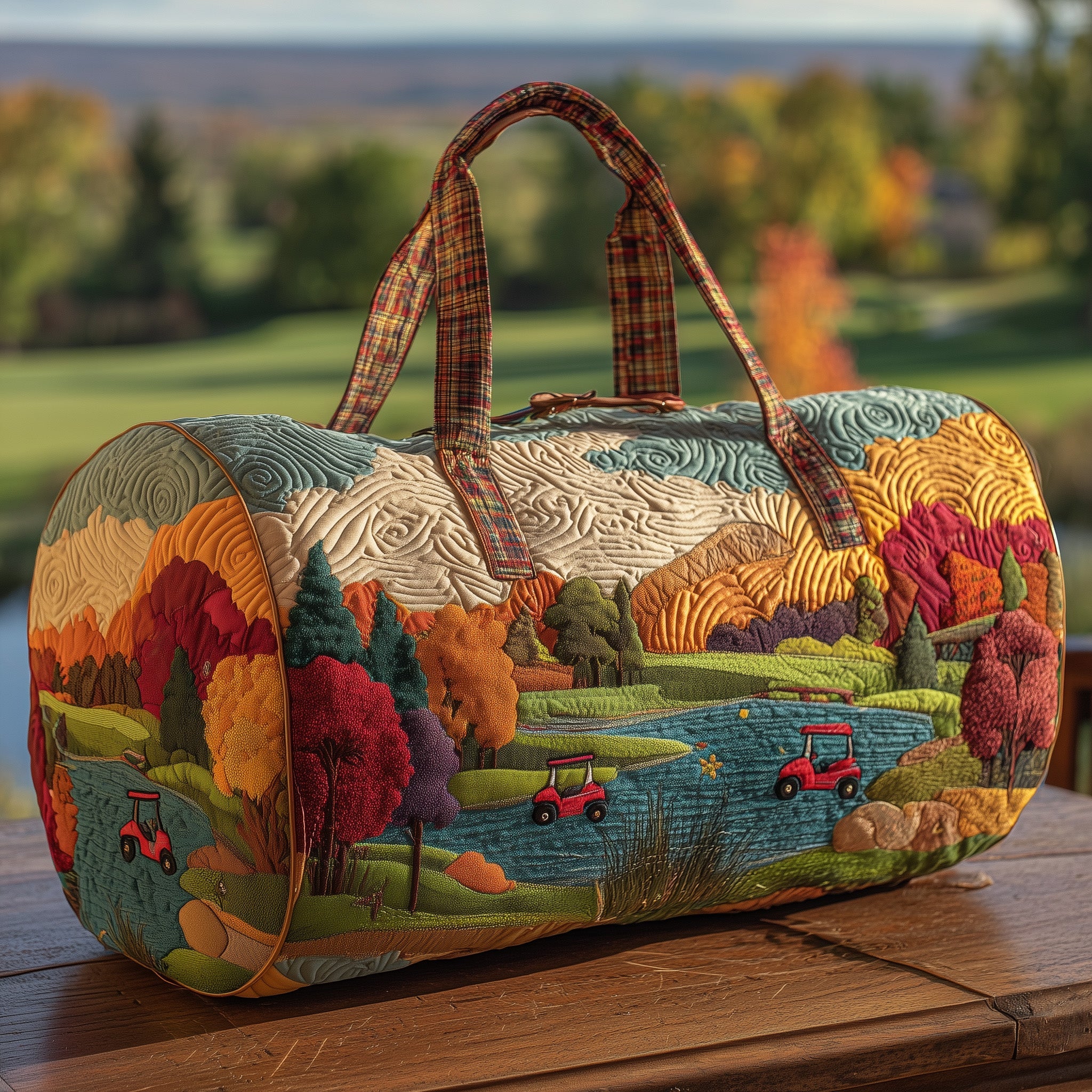 Fairway Dream Quilted Duffle Bag Independence Day Gift Idea