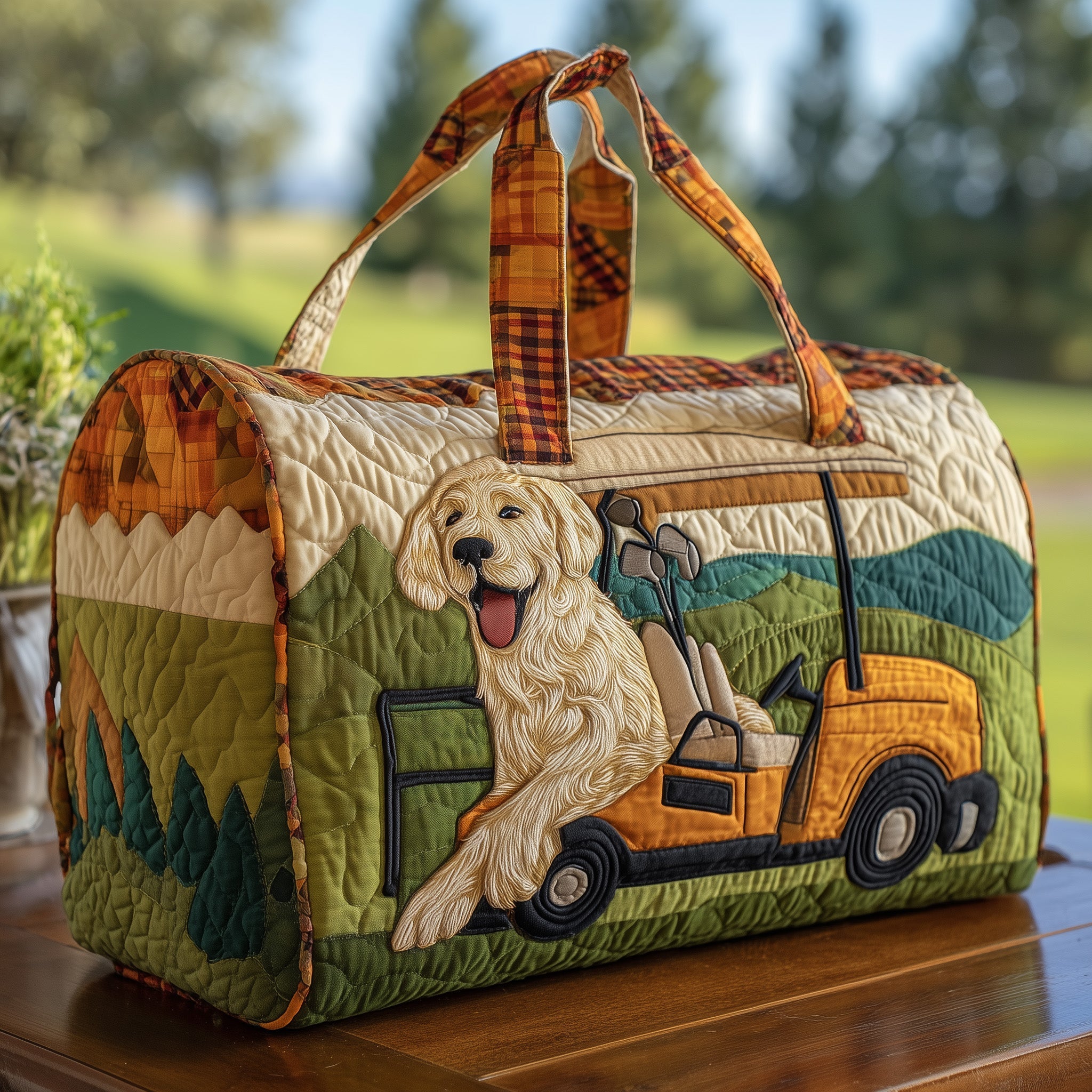 Fairway Dream Quilted Duffle Bag Summer Vacation Essential