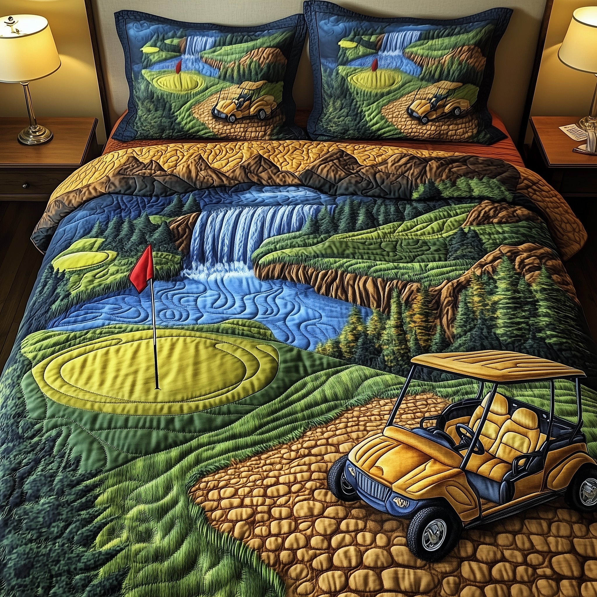 Fairway Dreams Quilted Bedding Set For Family