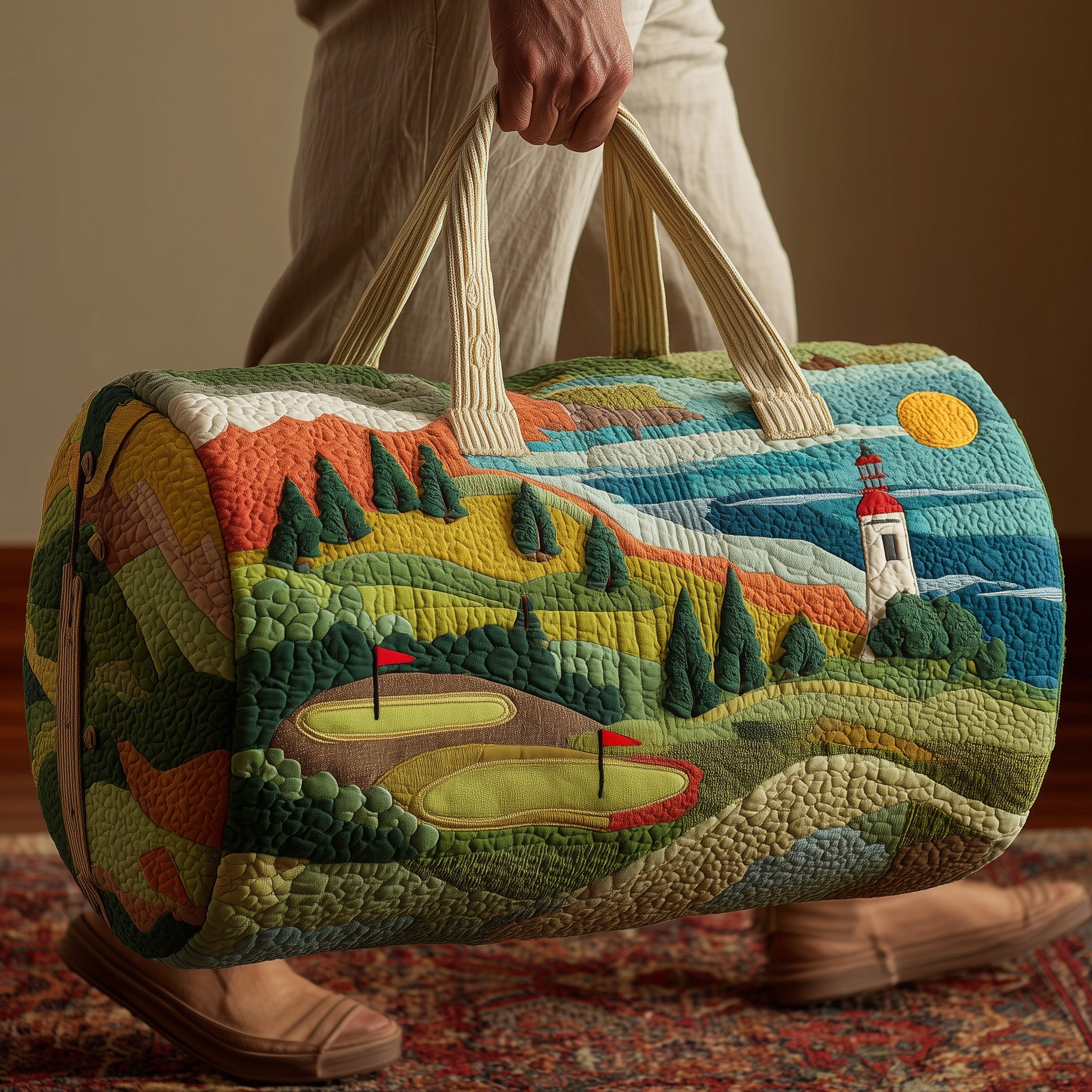 Fairway Dreams Quilted Duffle Bag Everyday Gift Idea