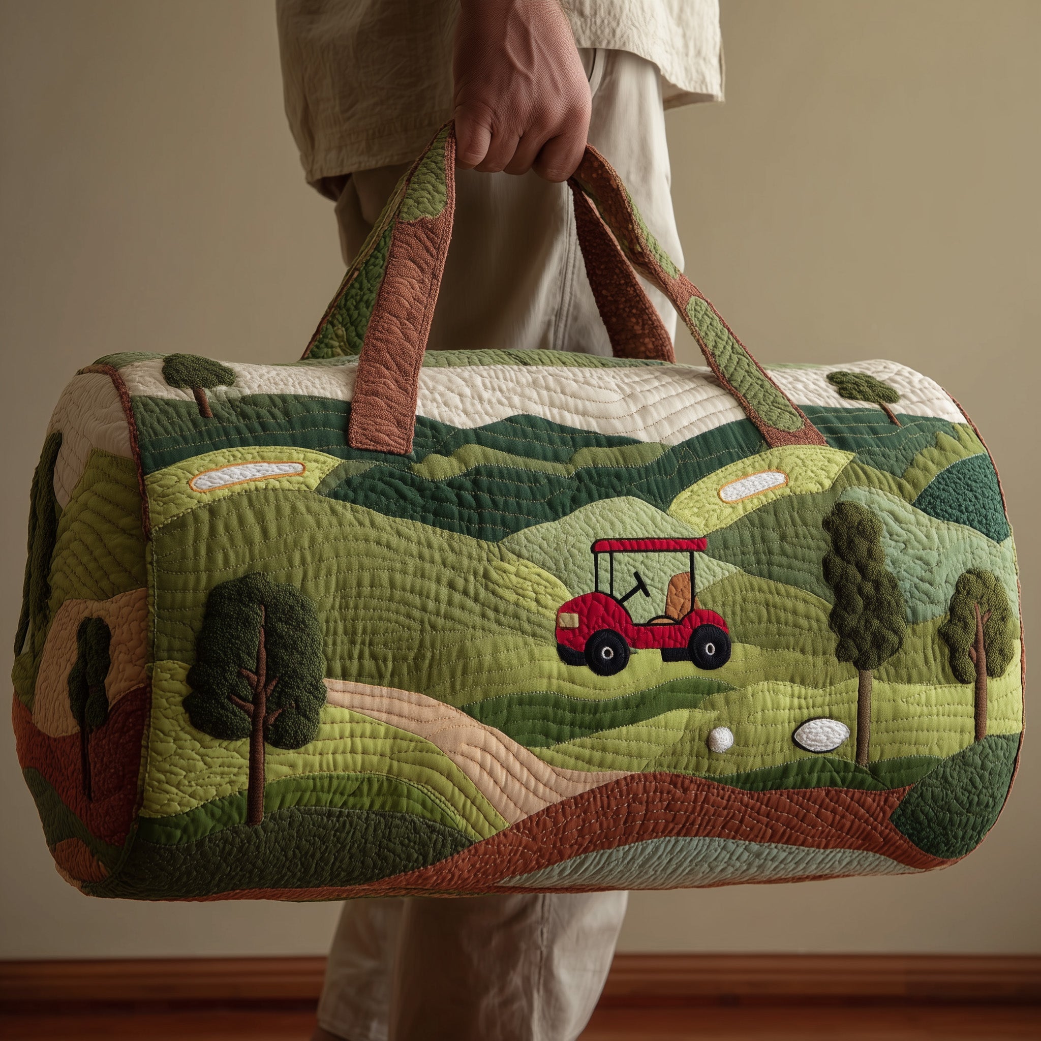 Fairway Dreams Quilted Duffle Bag Fall Gift Choice