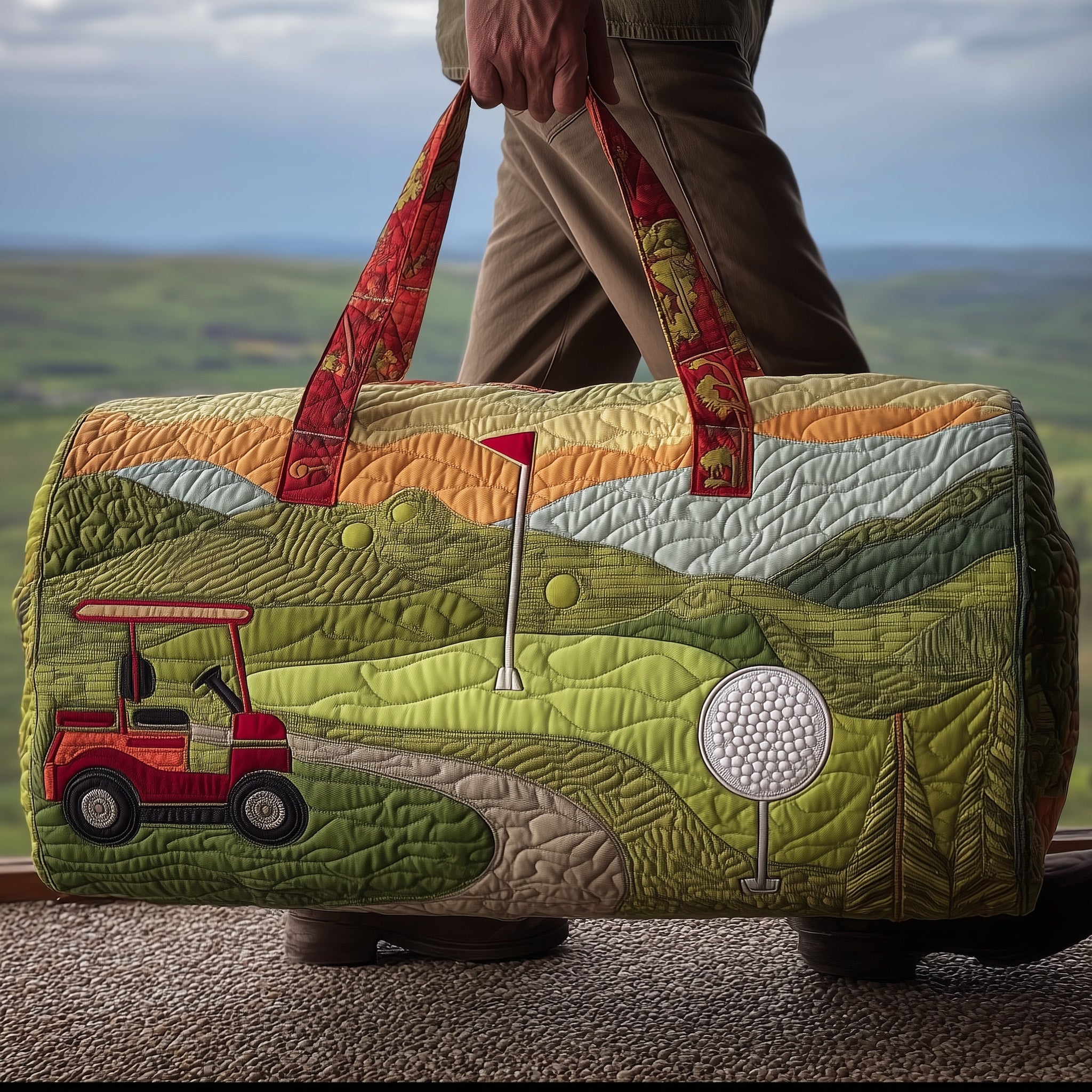 Fairway Dreams Quilted Duffle Bag Gift For Her