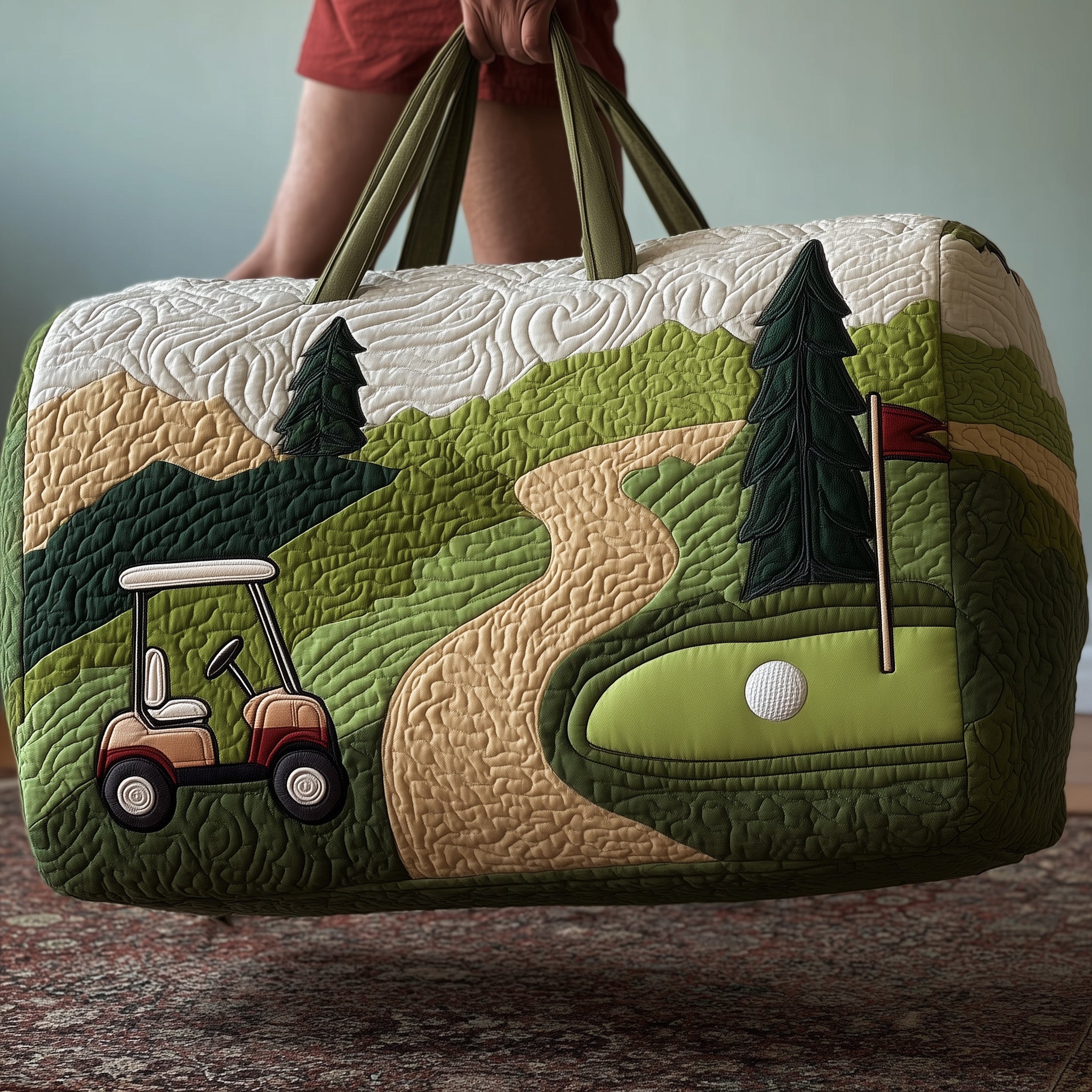 Fairway Dreams Quilted Duffle Bag Spring Gift Idea