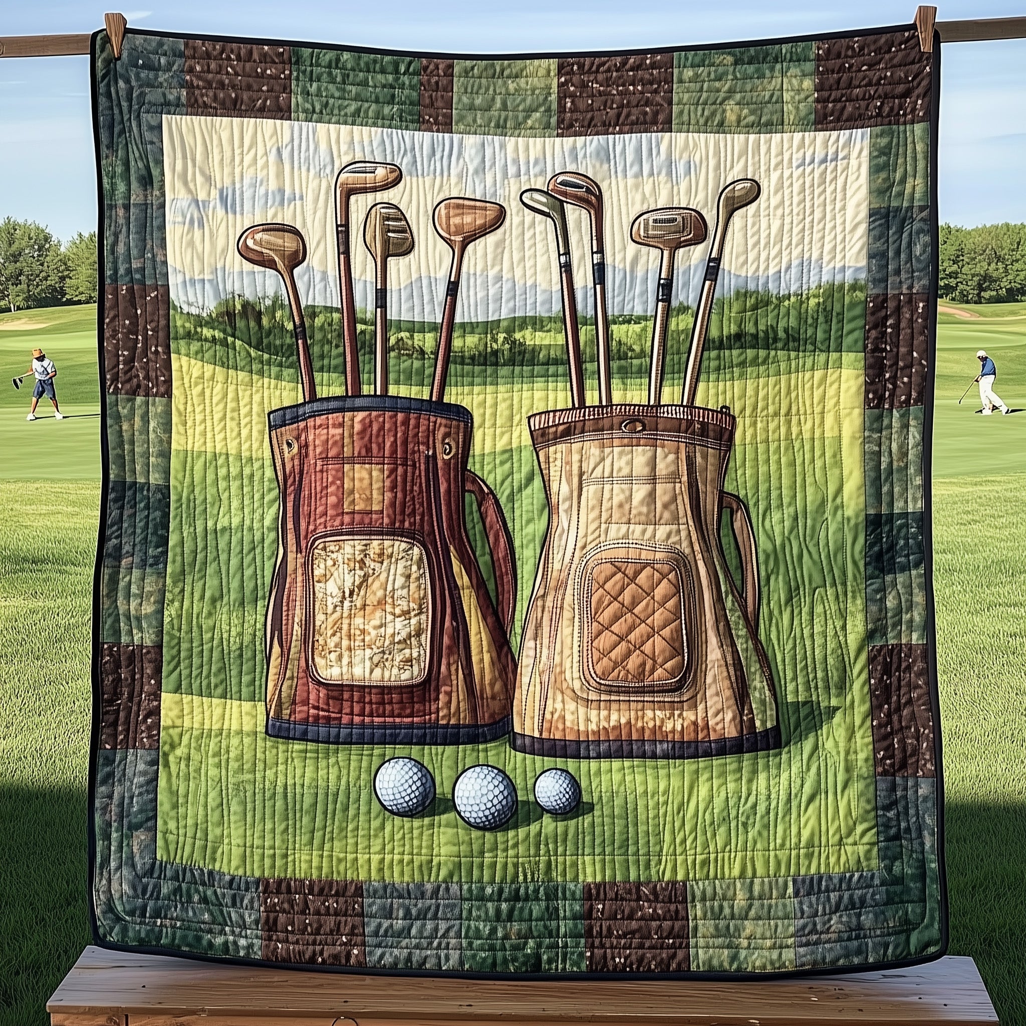 Fairway Traditions Quilted Blanket Quilted Blanket for Christmas Decor