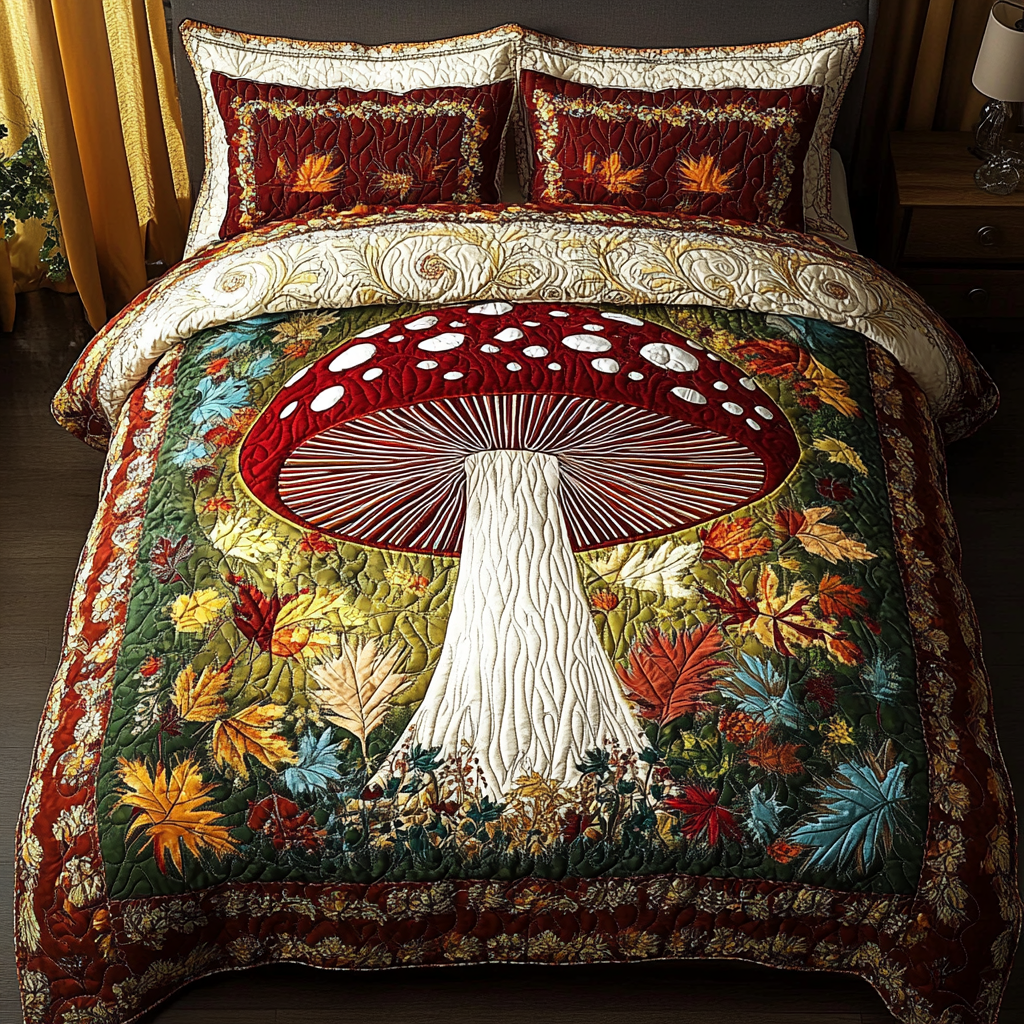 Fairy Haven Quilted Bedding Set Premium Duvet Cover Gift Set for Mom or Grandma