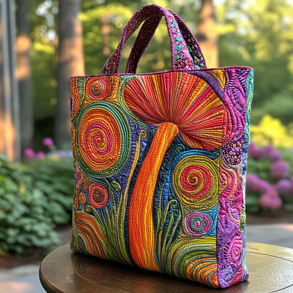 Fairy Shrooms Quilted Tote Bag Christmas Presents For Hippies