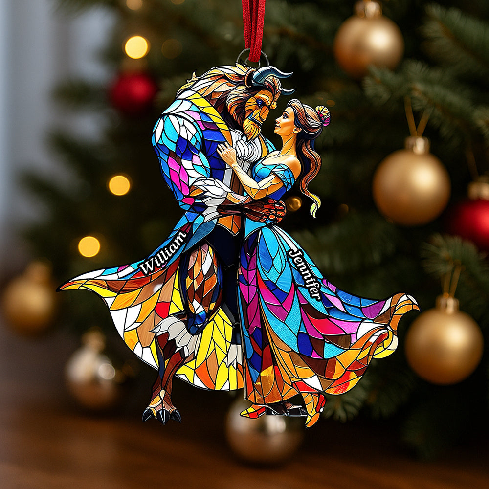 Fairy Tale Couple Christmas Ornament - Personalized Gifts For Couple - Festive Holiday Keepsake Gift
