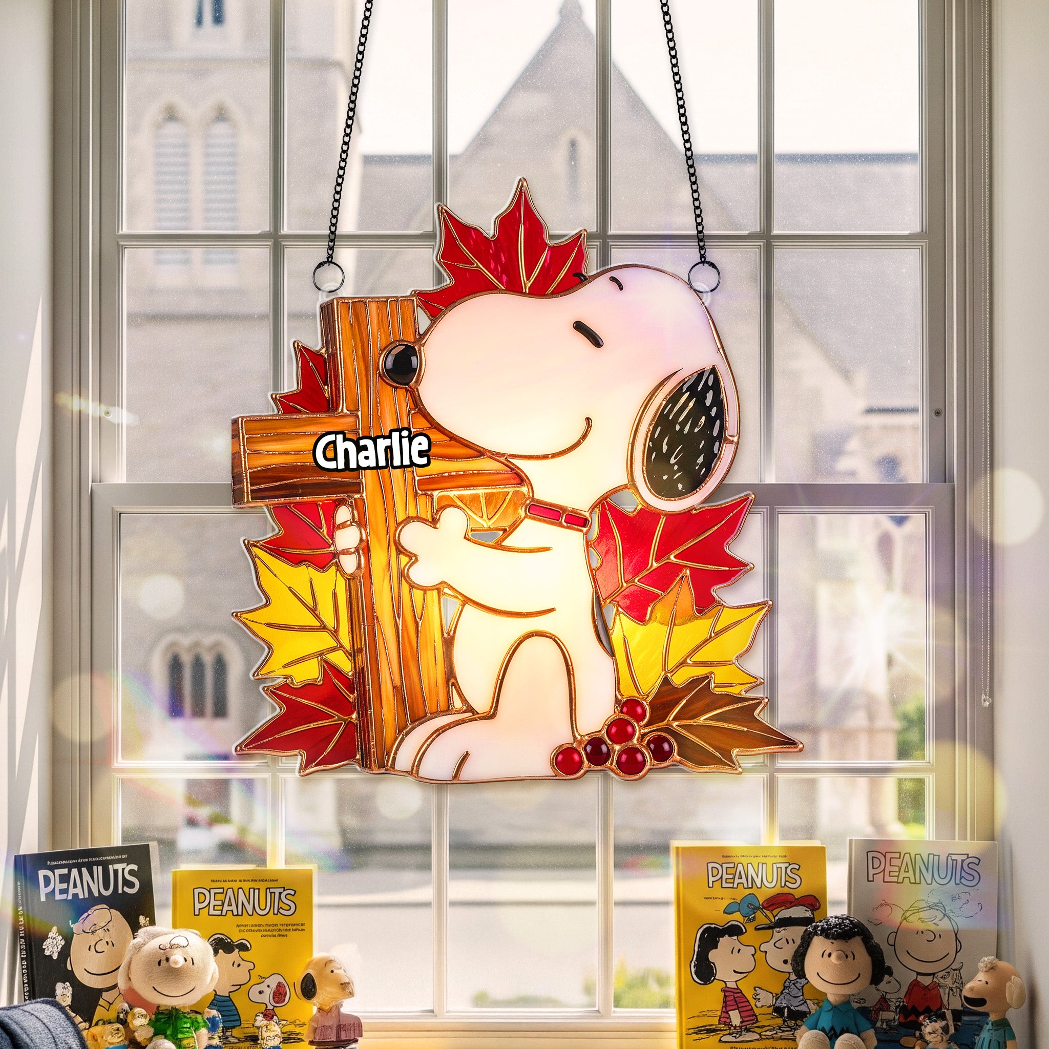 Faith & Autumn Suncatcher Ornament Personalized Gifts For Christian - Festive Holiday Keepsake Gift