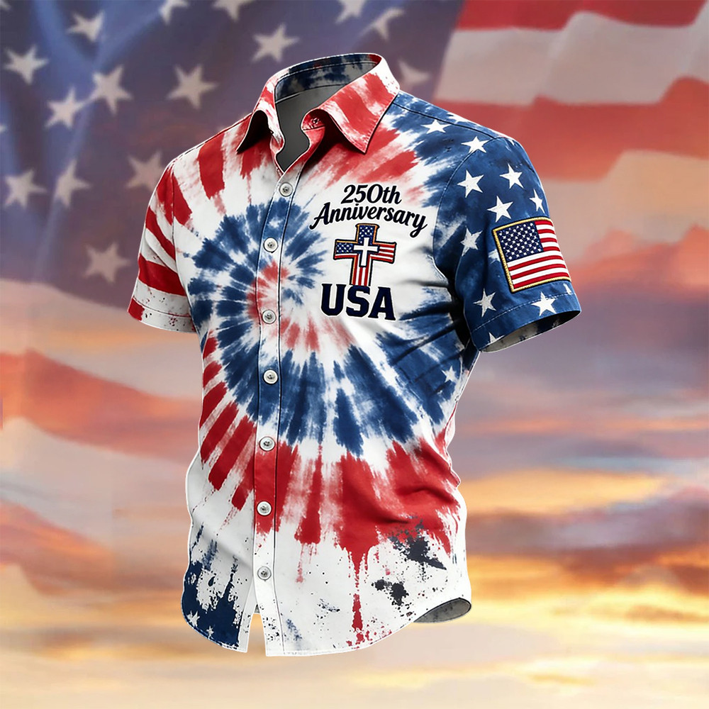 Faith American 250th Anniversary Hawaiian Shirt Independence Day 2026 Clothes Patriotic Gifts
